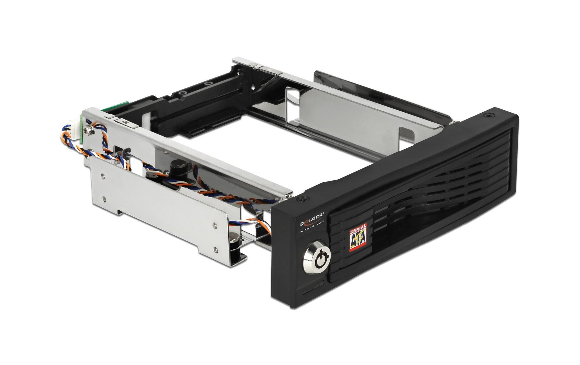 DeLOCK Einbaurahmen – Montagehalterung – für 3,5" HDD in 5,25" Schacht, Schwarz