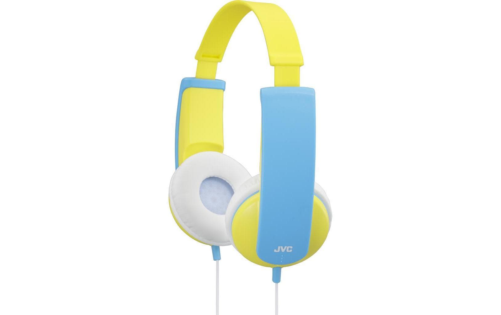 JVC HA-KD5 Kinderkopfhörer – On-Ear, Stereo, Kabelgebunden, 3,5 mm Klinke, 85 dB Lautstärkebegrenzung, Gelb