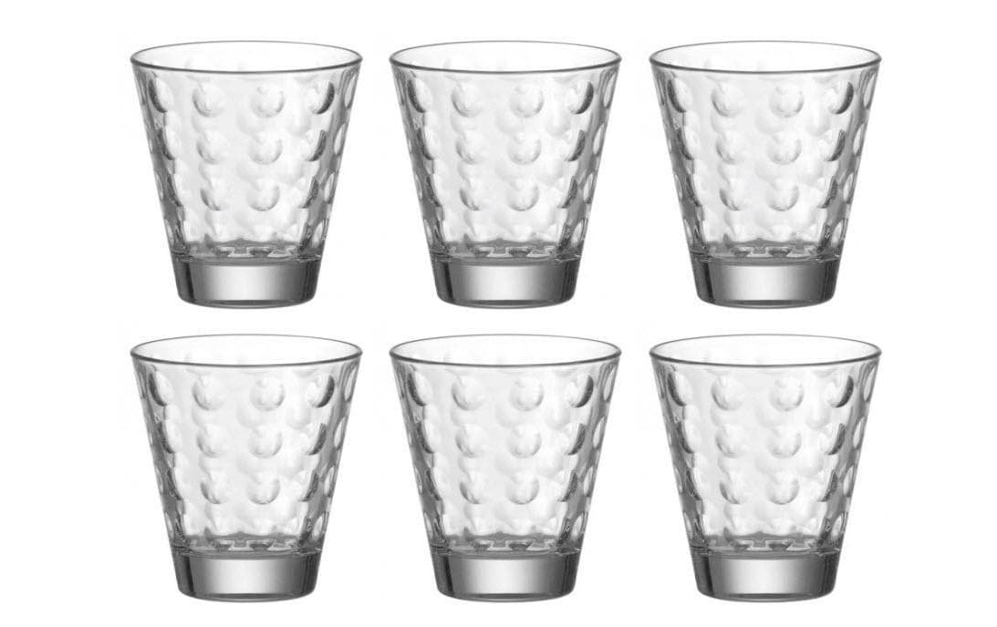 LEONARDO Trinkgläser – 6er Set, 215 ml, Ø 8,5 cm, H 9,0 cm, Kalk-Natron-Glas, Transparent, spülmaschinenfest