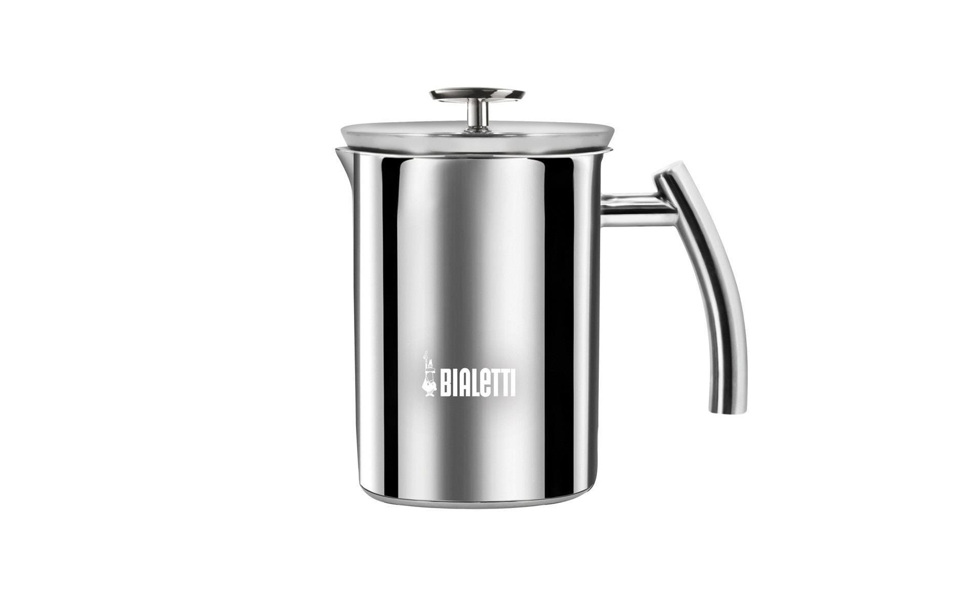 Bialetti Milchschäumer – 1,0 l, Edelstahl, Silber, spülmaschinenfest