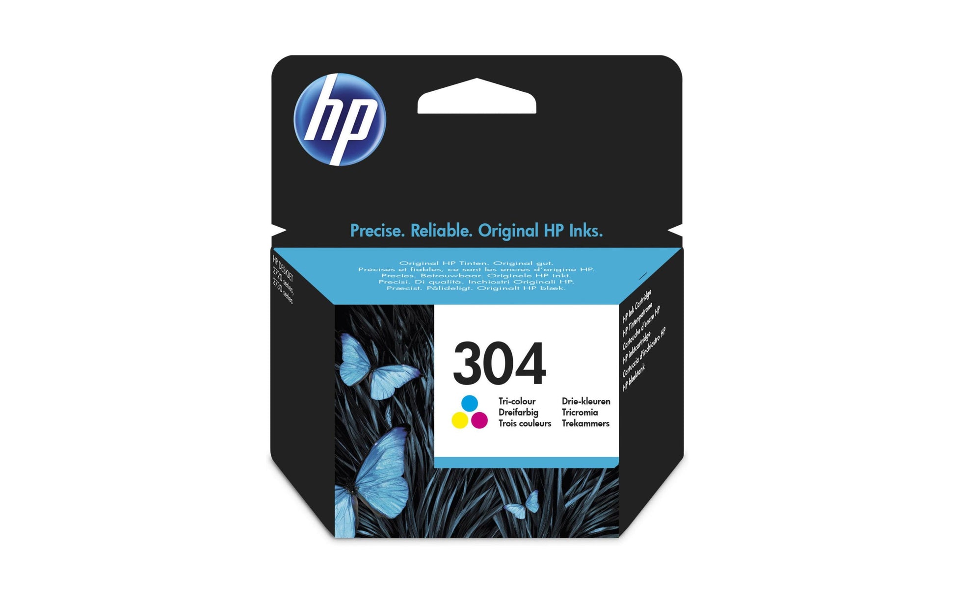 HP 304 Dreifarbig Tintenpatrone (Original) – 100 Seiten – für DeskJet 2620/2622/2630… – N9K05AE