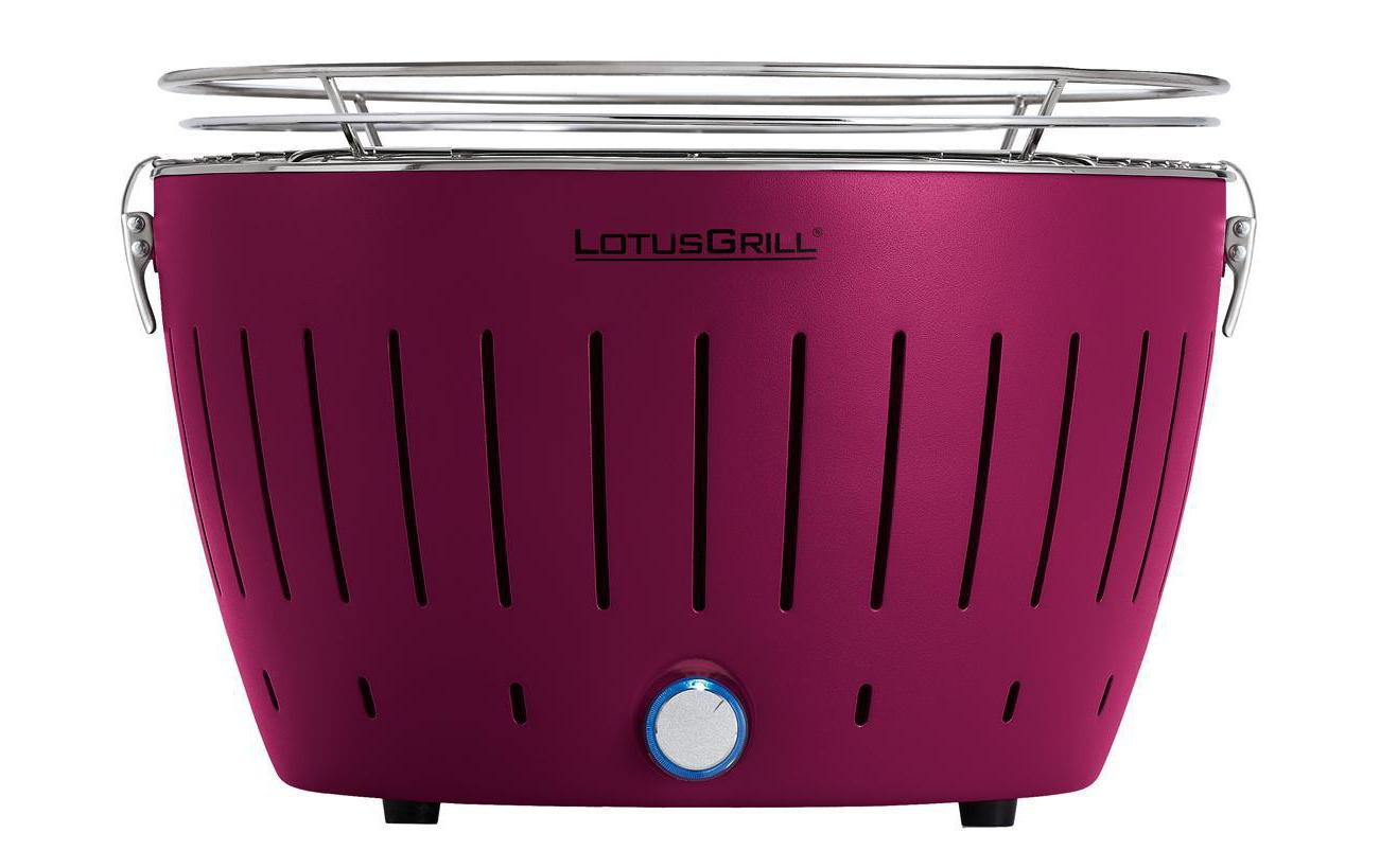 LotusGrill Tischgrill G34 U PU – 32 cm, Holzkohle, Stahl – Violett