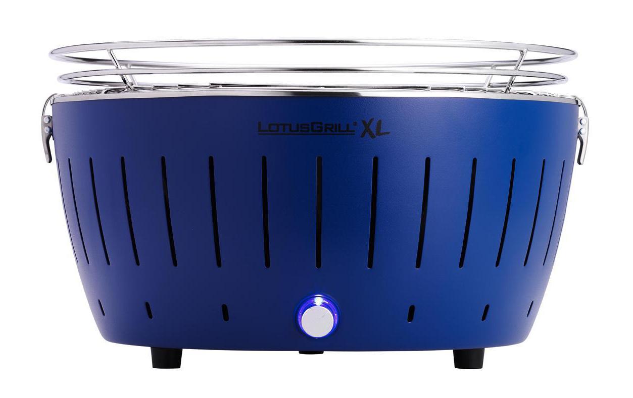 LotusGrill Tischgrill G435 U BL – 40,5 cm Kochfläche, Holzkohle – Tiefblau