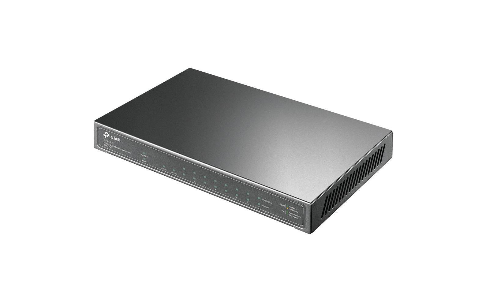 TP-Link TL-SG1210P – Switch – 9×GbE, 1×SFP, PoE+ 8×, 63 W
