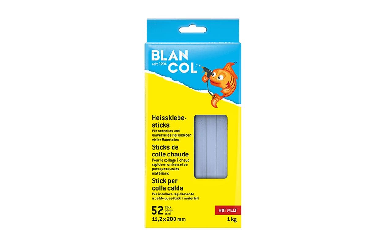BLANCOL Heissklebepatronen – Ø 11,2 × 200 mm – 52 Stück – Weiss, geruchsarm