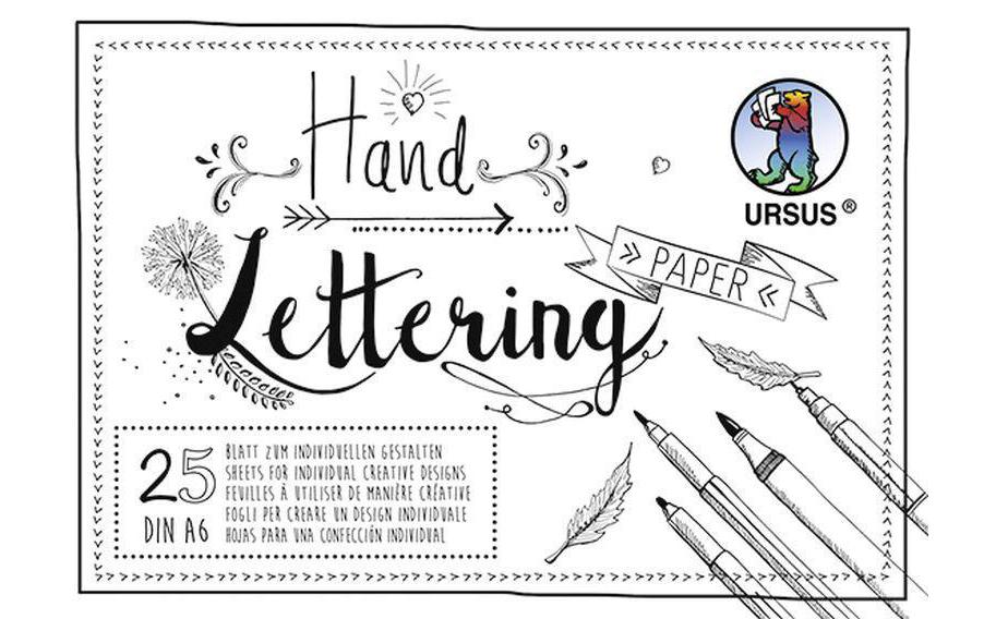 URSUS Zeichenblock – A6, 200 g/m², weiss, 25 Blatt, für Handlettering