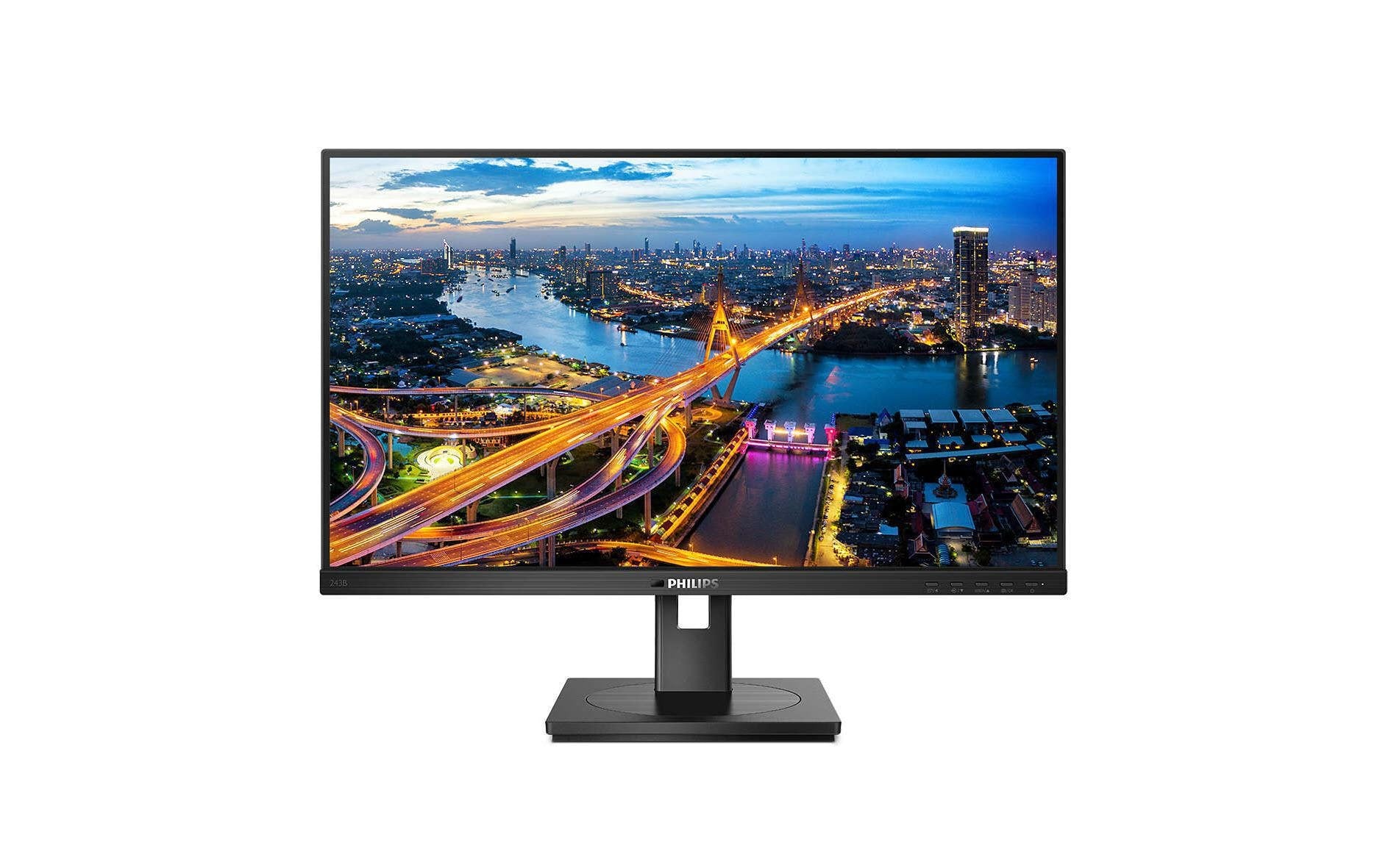 Philips 243B1/00 – Monitor, 23,8" 1920 × 1080 (Full HD), IPS, 75 Hz, USB-C, Lautsprecher, Schwarz