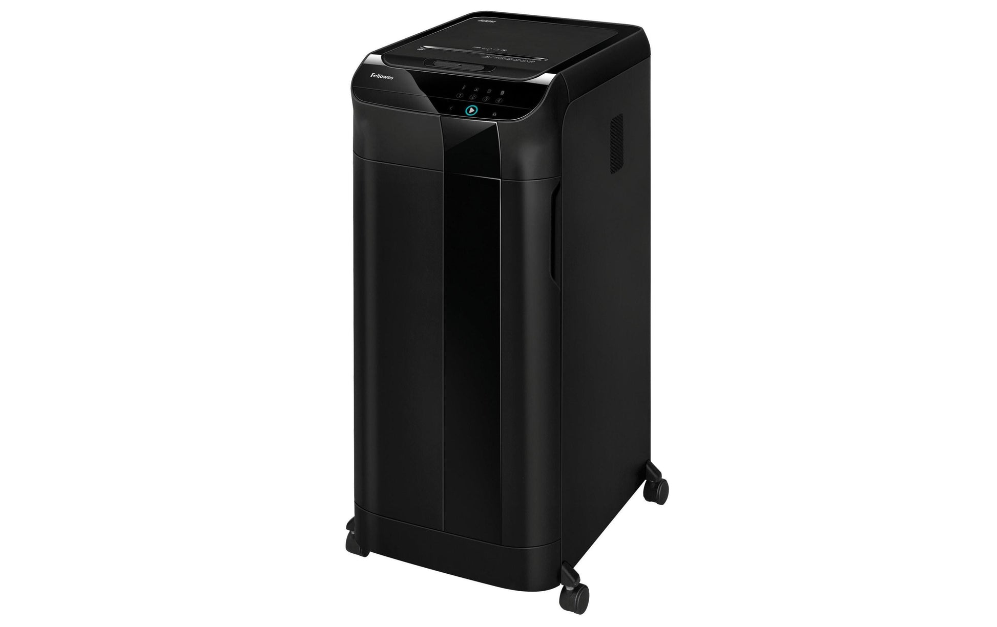 Fellowes AutoMax 600M – Aktenvernichter mit Autofeed 600 Blatt, DIN P-5, Mikroschnitt 2 × 12 mm, 83 l