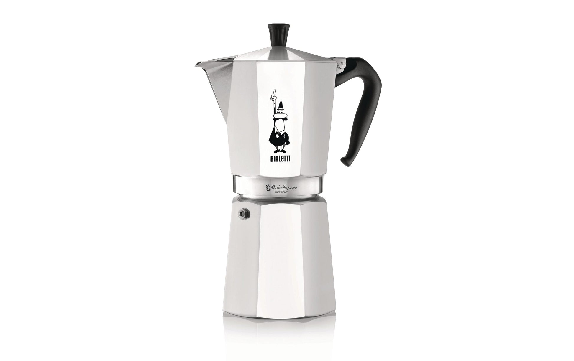 Bialetti Moka Express Espressokanne – 595 ml, für Glaskeramik, Silber