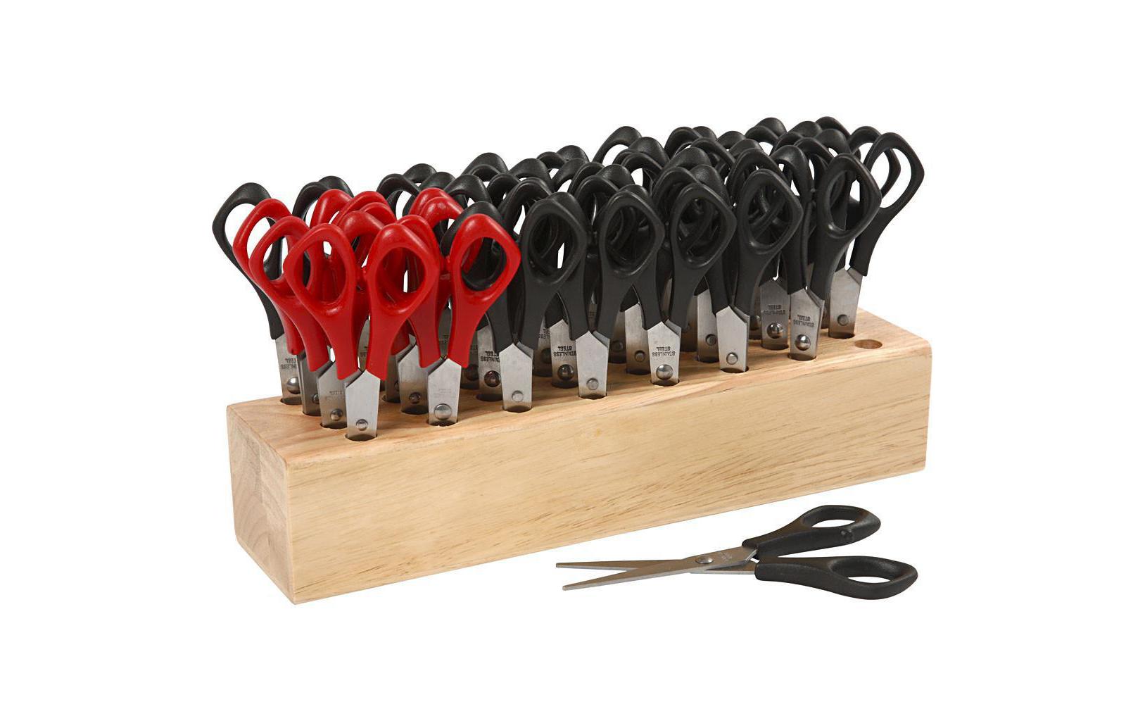 Creativ Company Kinderschere – 14 cm, Edelstahl, für Rechts- und Linkshänder, Rot