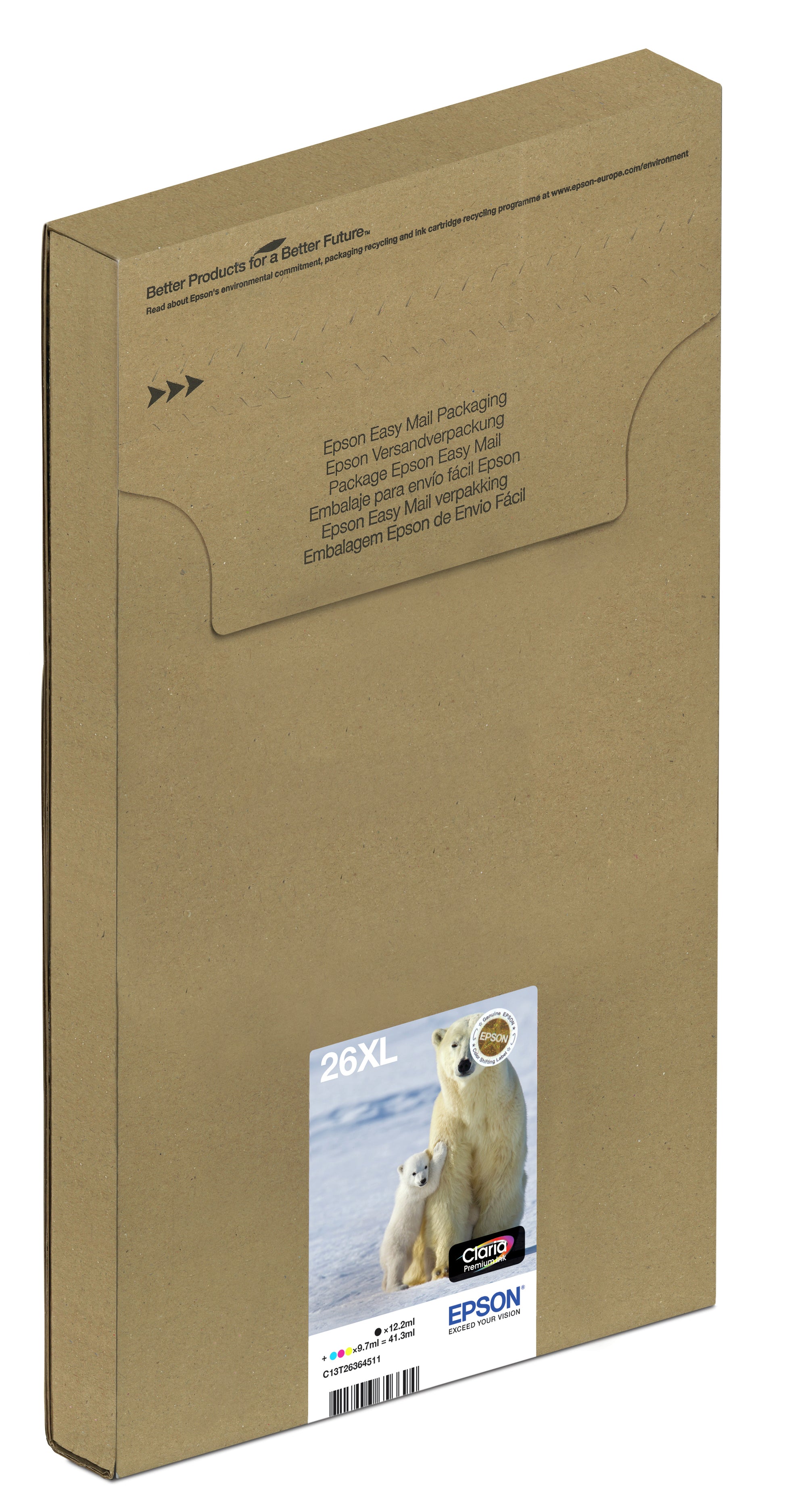 Epson Tintenpatronen-Multipack 26XL, CMYK, XL, 4er-Pack