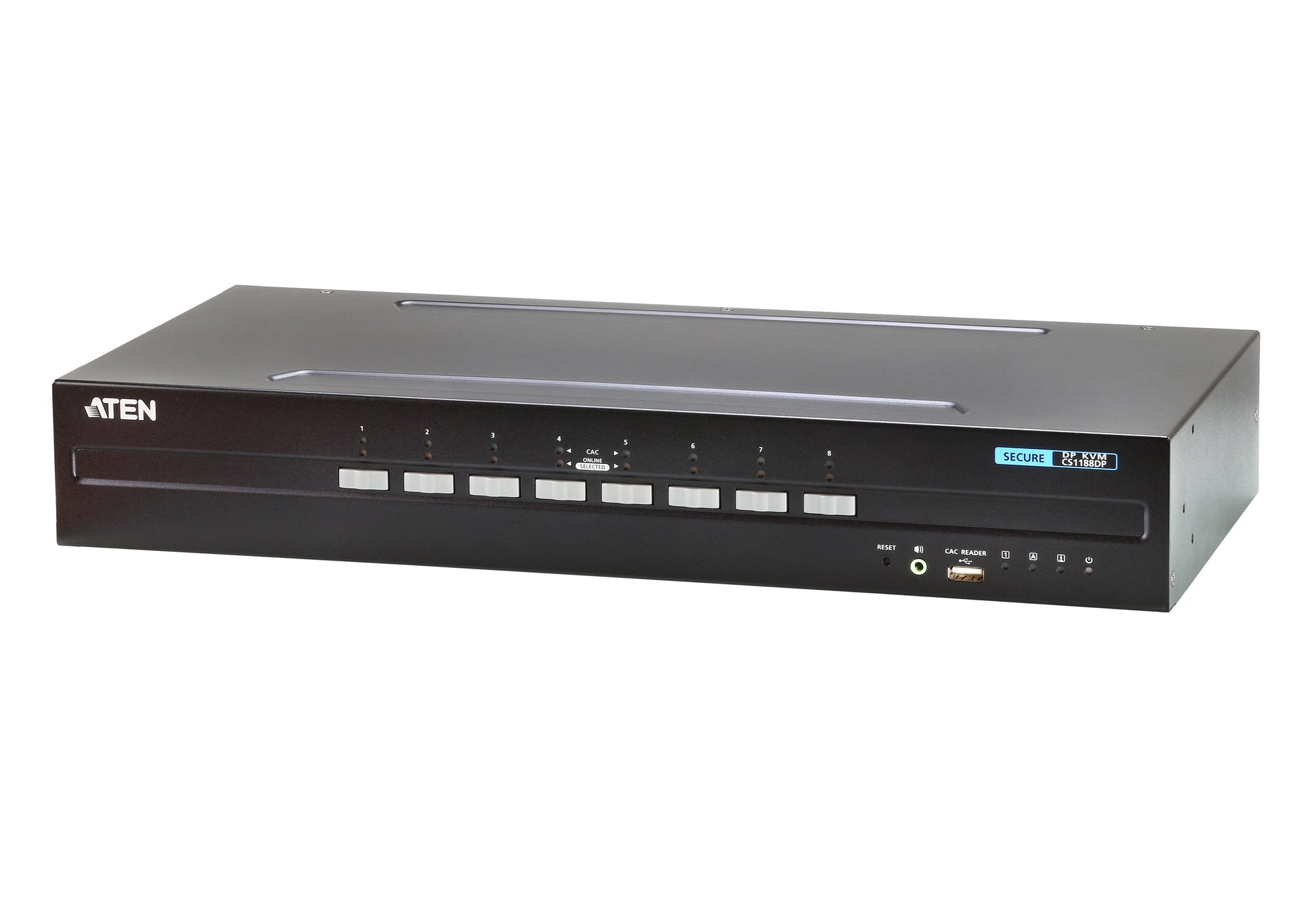 ATEN CS1188DP KVM-Switch – USB-A, 8× DP, 1× HDMI, 3,5 mm Audio