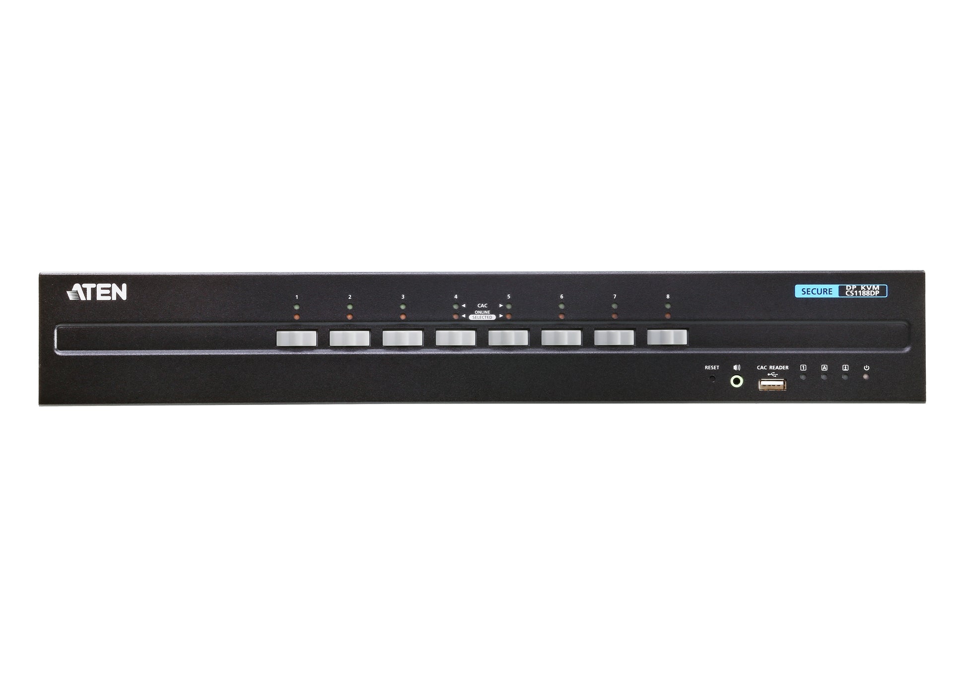 ATEN CS1188DP KVM-Switch – USB-A, 8× DP, 1× HDMI, 3,5 mm Audio