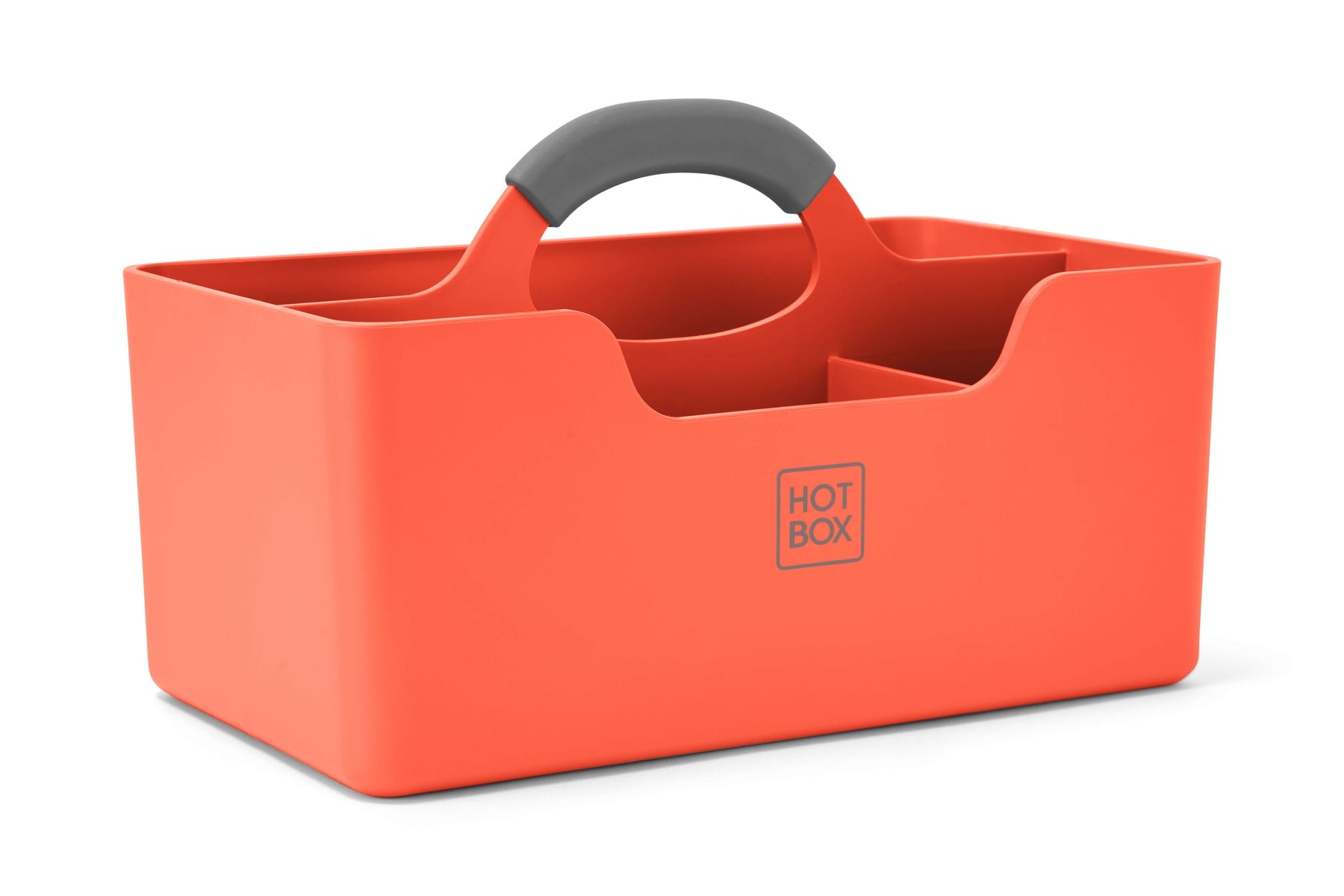 Hotbox Aufbewahrungsbox – 4 Fächer, Rot, Polypropylen (PP), B 312 × H 190 × T 182 mm