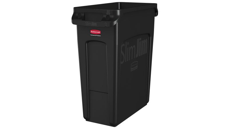 Rubbermaid Recyclingbox – 60 l – Kunststoff, rechteckig – schwarz