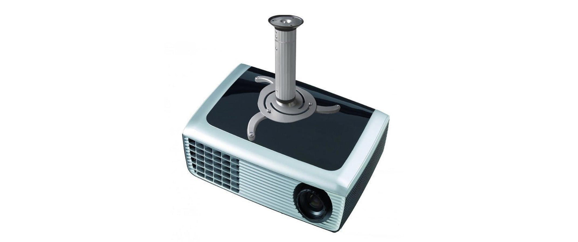 Neomounts Projektor-Deckenhalterung – 8,0–15,0 cm, 15 kg, neigbar, grau, für Beameraufnahme 13,0–32,0 cm