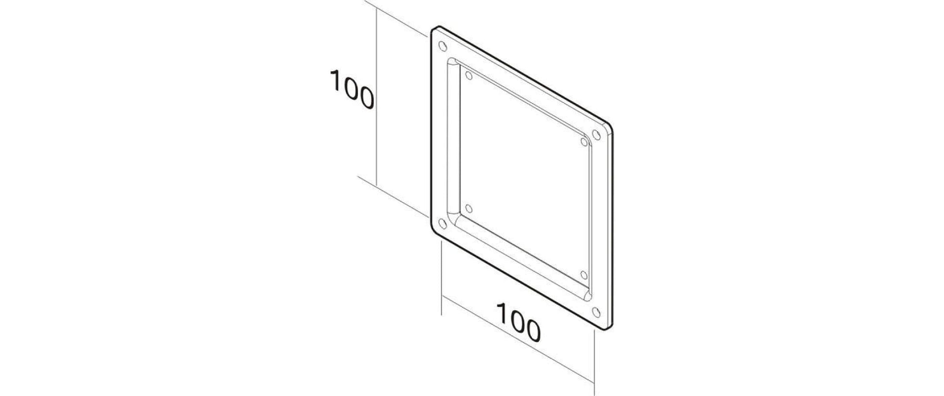 Neomounts FPMA-VESA100 – VESA-Adapterplatte – VESA 75×75/100×100 mm – 10–30" – bis 25 kg/Monitor – Schwarz