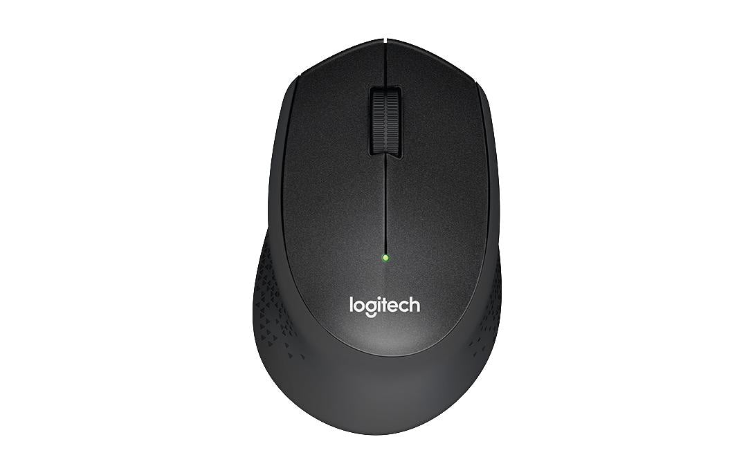Logitech M330 Silent Plus Maus – kabellos, 2,4 GHz, Silent-Tasten, schwarz