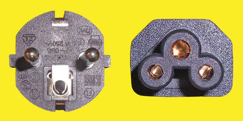 Diggelmann Netzkabel – Schuko (Typ E/F) – IEC C5, 1 m, 2,5 A, Schwarz