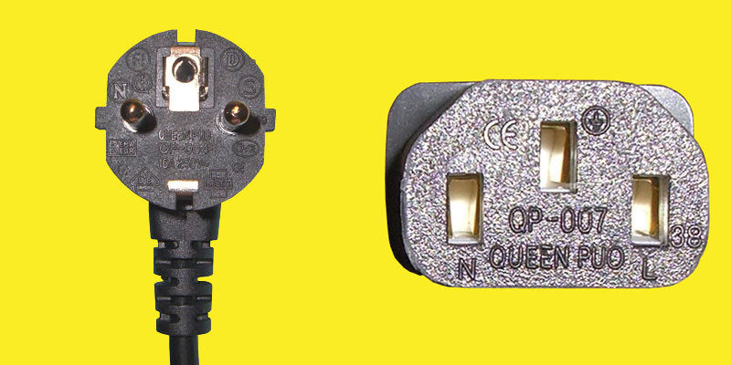 Diggelmann Netzkabel – Schuko (CEE 7/7, abgewinkelt) – IEC C13, 1 m, 10 A, schwarz
