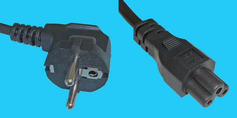 Diggelmann Netzkabel – Schuko (CEE 7/7)–IEC C5, 2 m, 2,5 A, 3×0,75 mm², schwarz