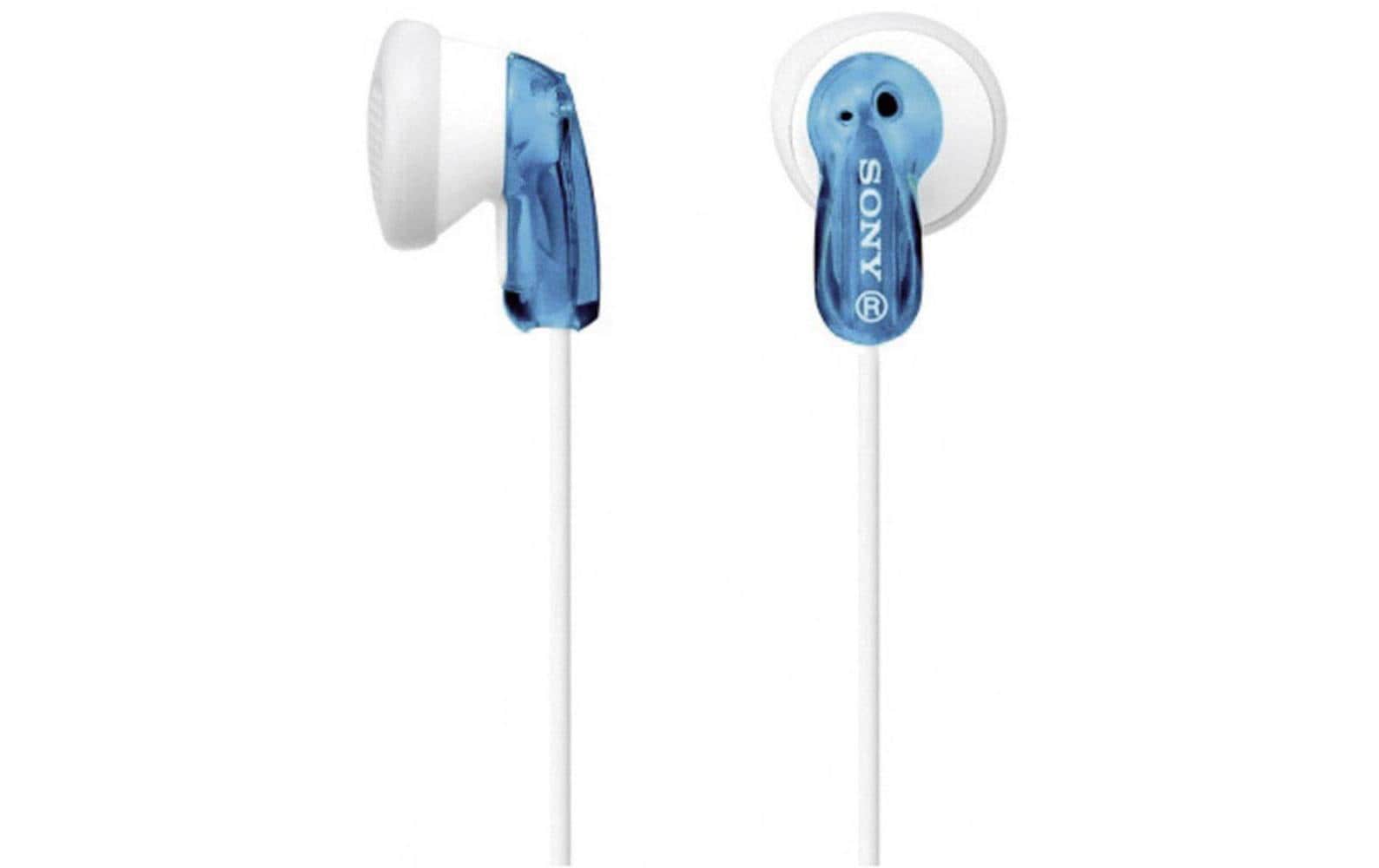 Sony MDR-E9LP In-Ear Kopfhörer – Kabel, 3,5 mm Klinke, Blau/Weiss