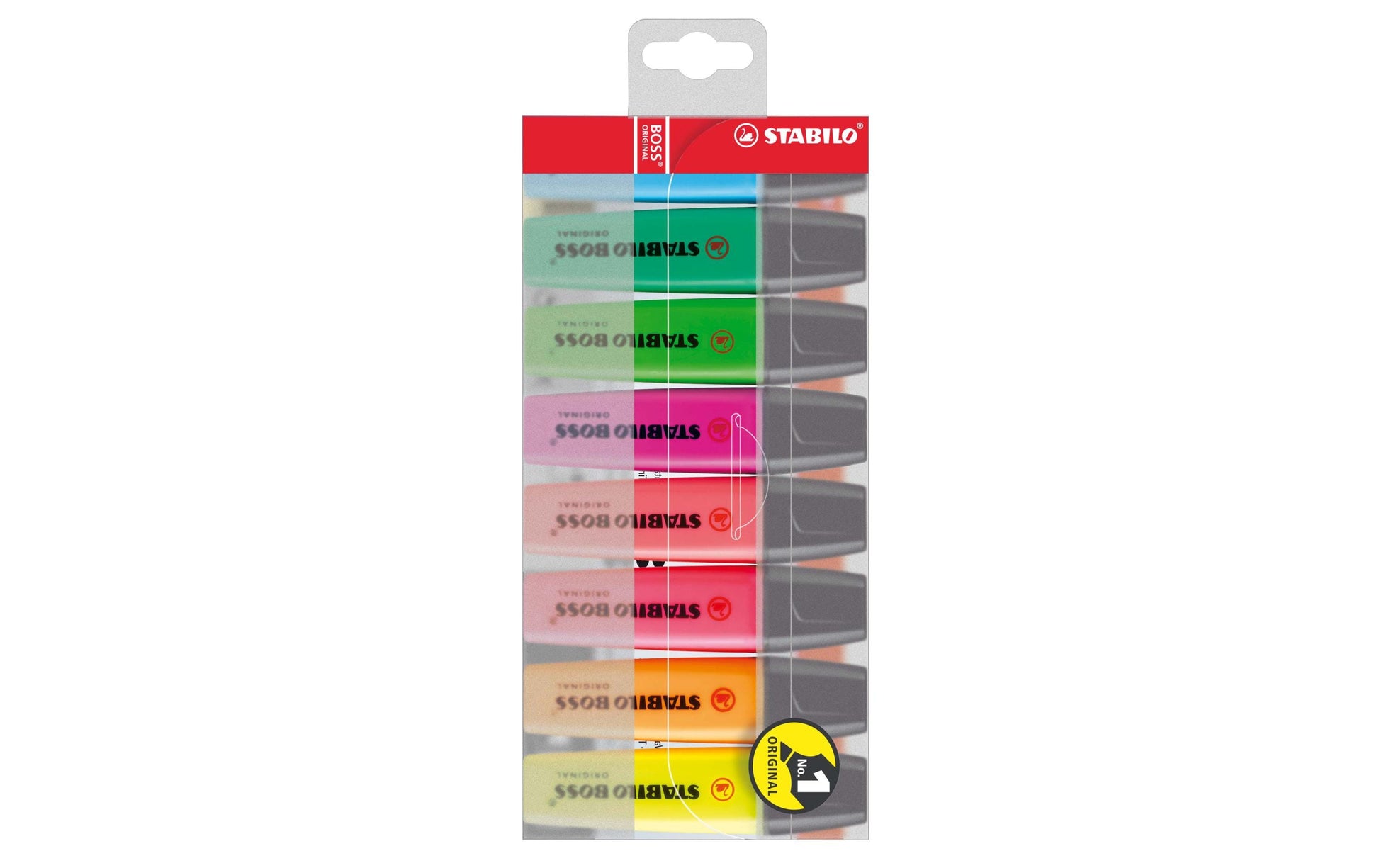 STABILO BOSS Original Textmarker Set 8 Farben – Keilspitze, 2–5 mm, nachfüllbar