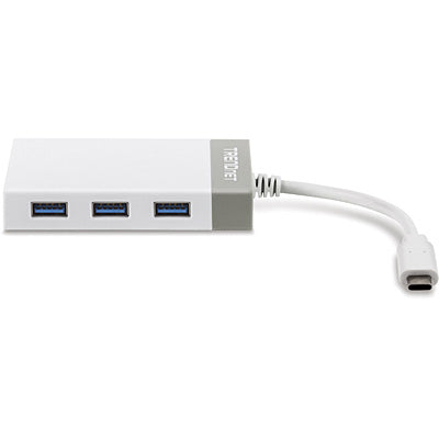 TRENDnet TUC-ETGH3 USB-Hub – USB-C, 3× USB-A, GbE, für Windows/Mac