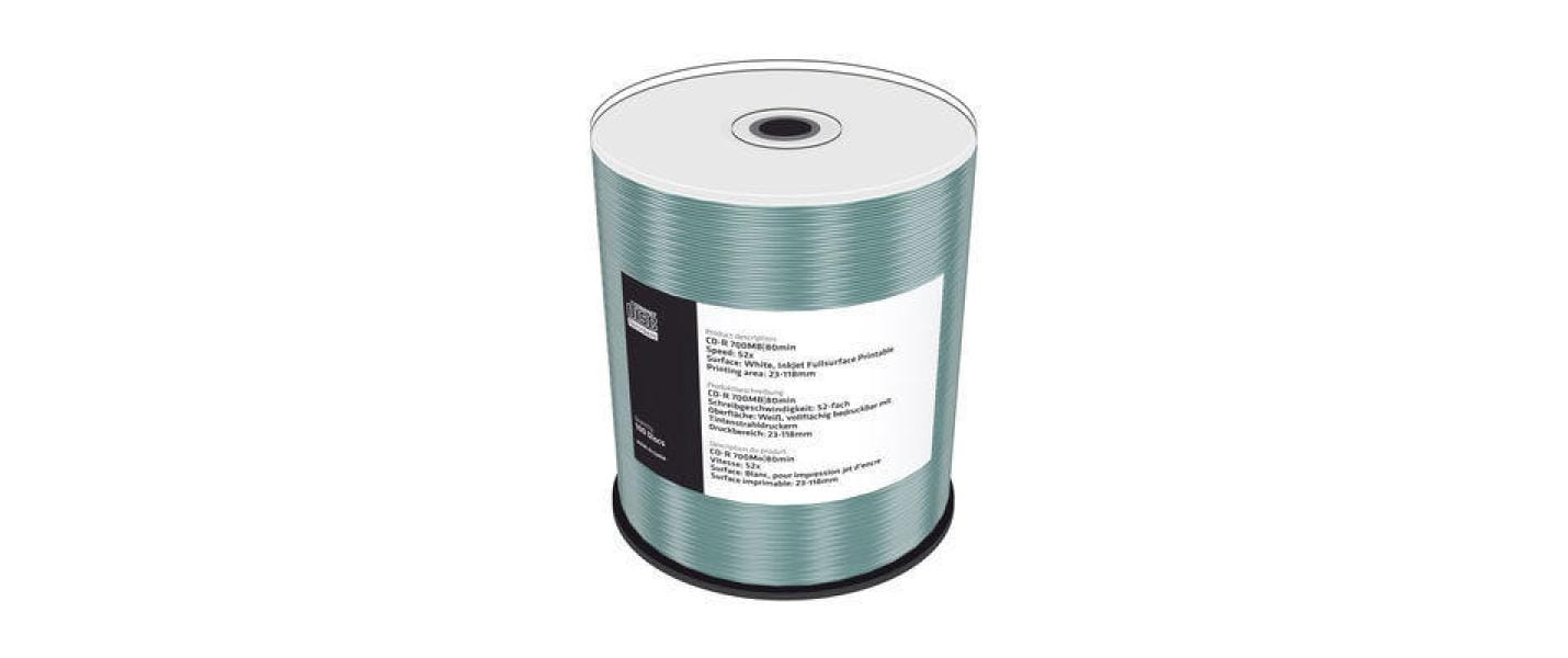 MediaRange CD-R 700 MB – 52×, bedruckbar, 100er Spindel