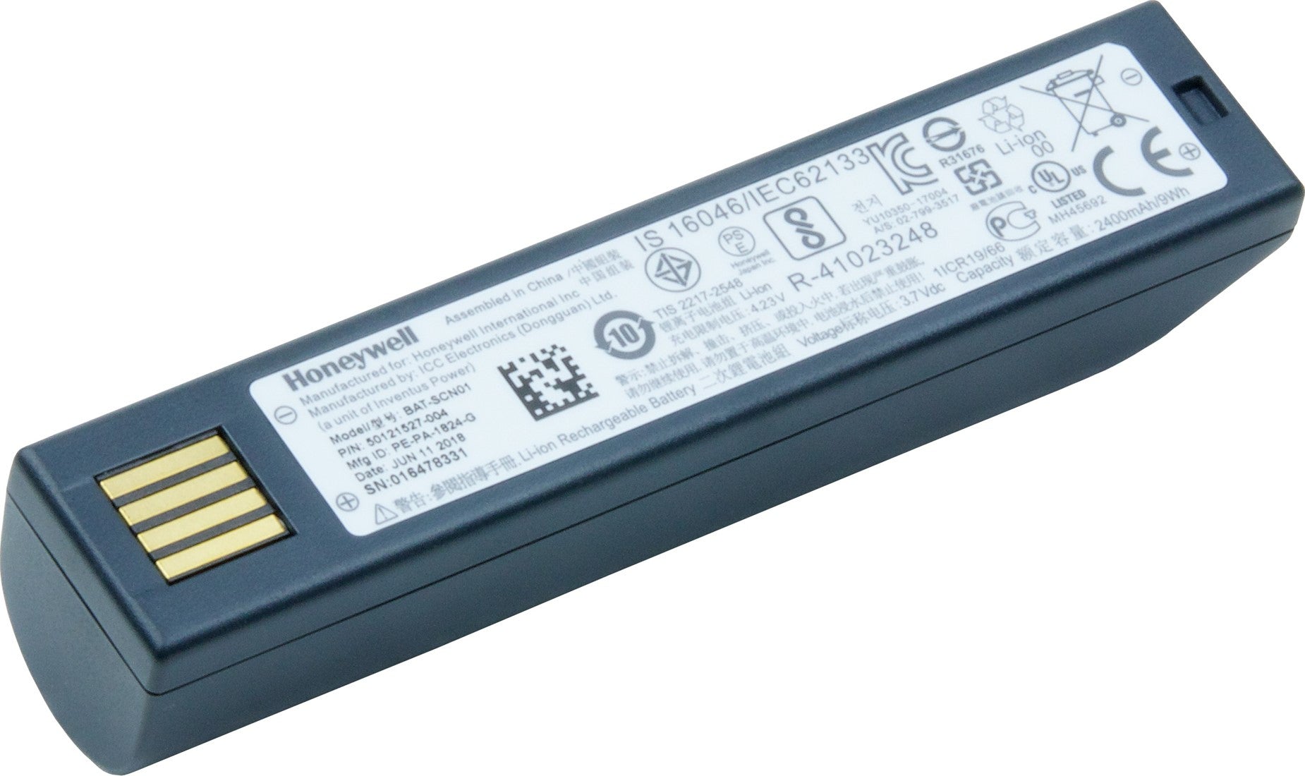 Honeywell BAT-SCN01A – Akku, Li-Ion, 3,7 V, 2'400 mAh, für Voyager 1202; Xenon 1902, 3820, 3820i, 4820, 4820i
