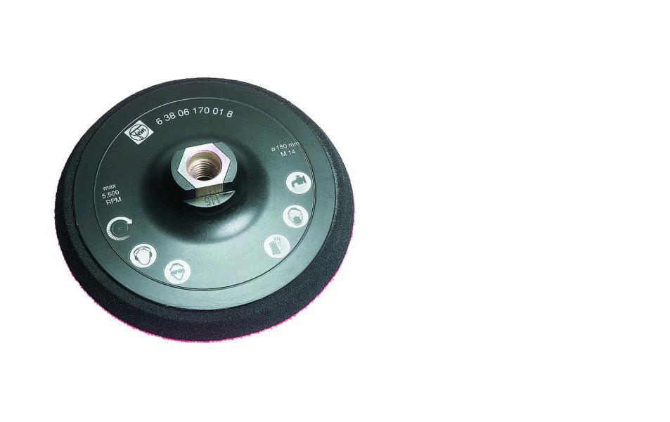 FEIN Stützteller 150 mm – zum Polieren – 1 Stk – für WPO 14-15 E, WPO 14-25 E, WPO 10-25 E