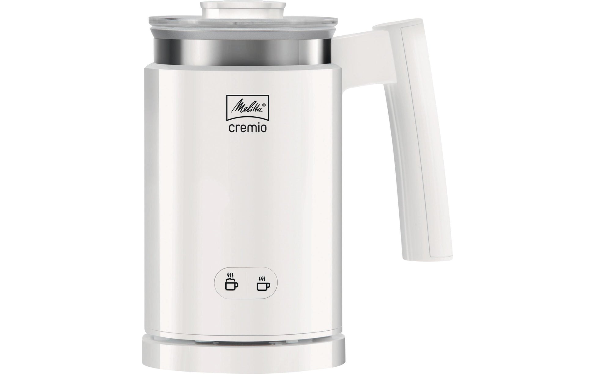Melitta Elektrischer Milchschäumer Cremio II – Füllmenge 250 ml, Schaum 150 ml, 450 W, Weiss