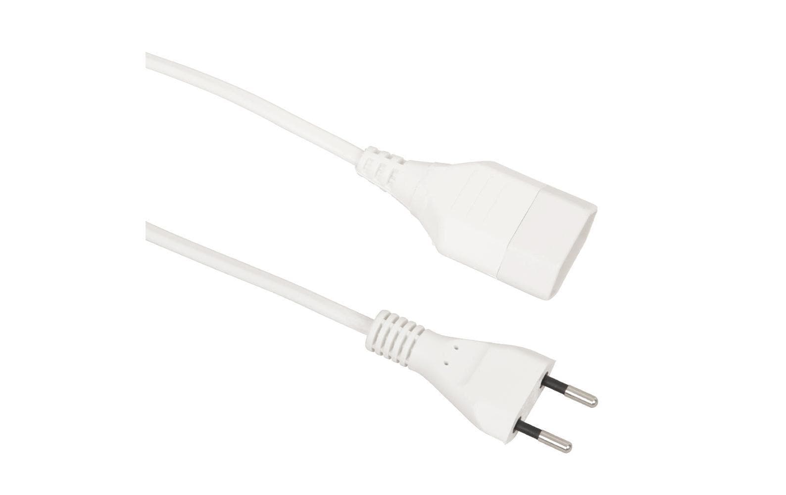 M. Schönenberger Verlängerungskabel, T11–T11, 3 m, IP20, 1 mm² – Weiss