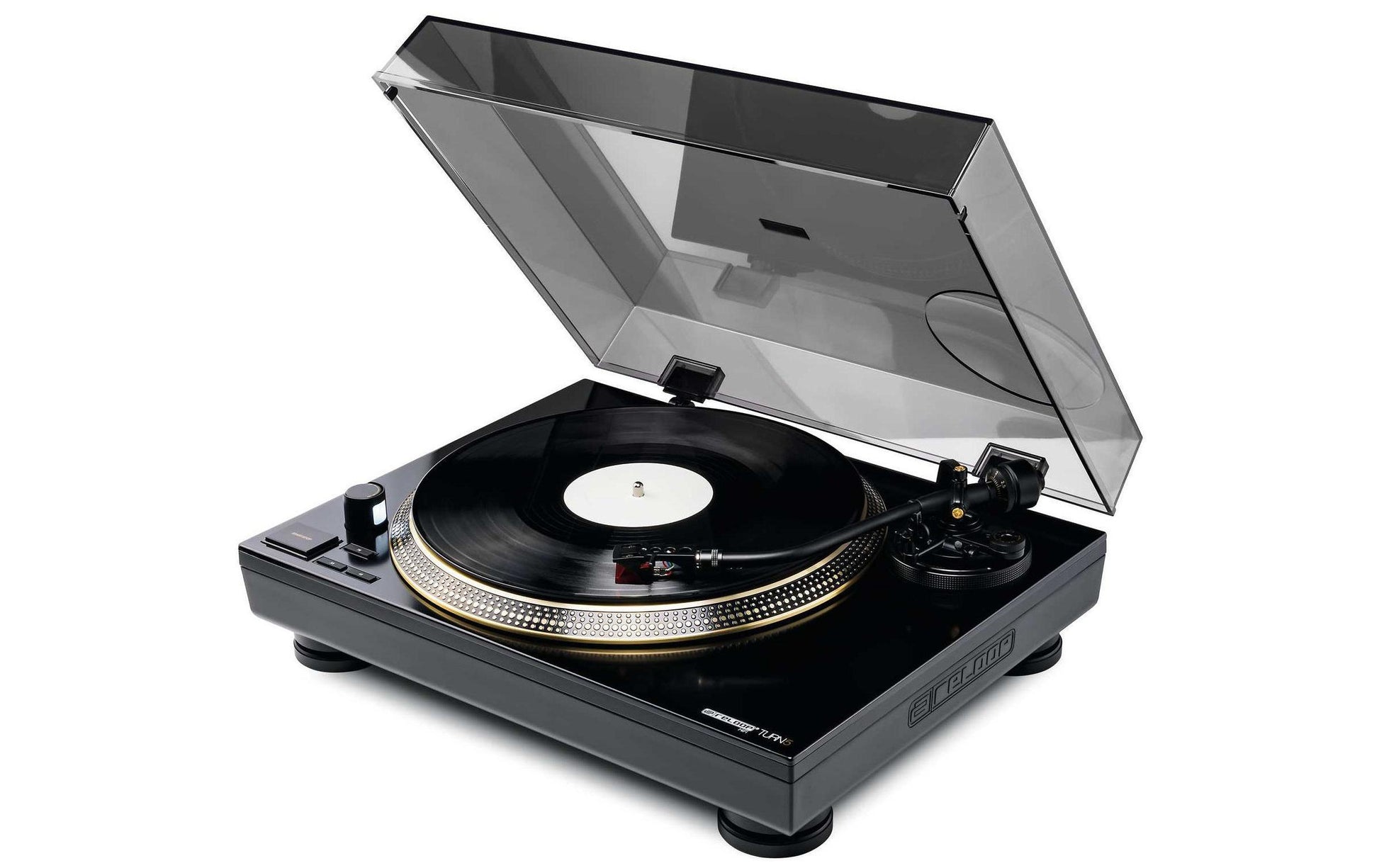 Reloop HiFi Turn5 – Plattenspieler – Direktantrieb, inkl. Ortofon 2M Red, S-Form-Tonarm, 78 U/min – Schwarz