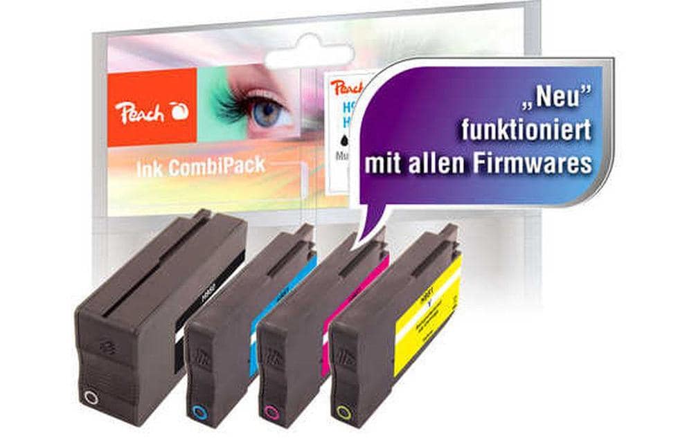 Peach Tintenpatronen-Multipack 950/951, CMYK, 4er-Pack, kompatibel – für HP OfficeJet Pro 251, 8600, 8610 und andere