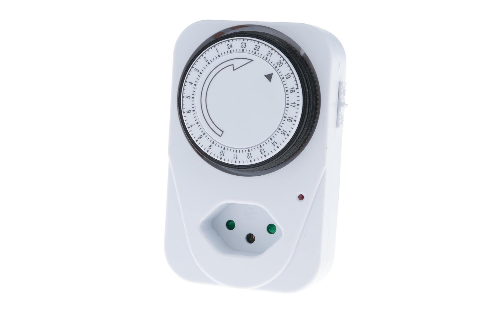 Max Hauri AG Max Hauri Zeitschaltuhr (DIN-Schiene) – mechanisch, 24 h, 230 V, Zwischenstecker – Weiss – 128775