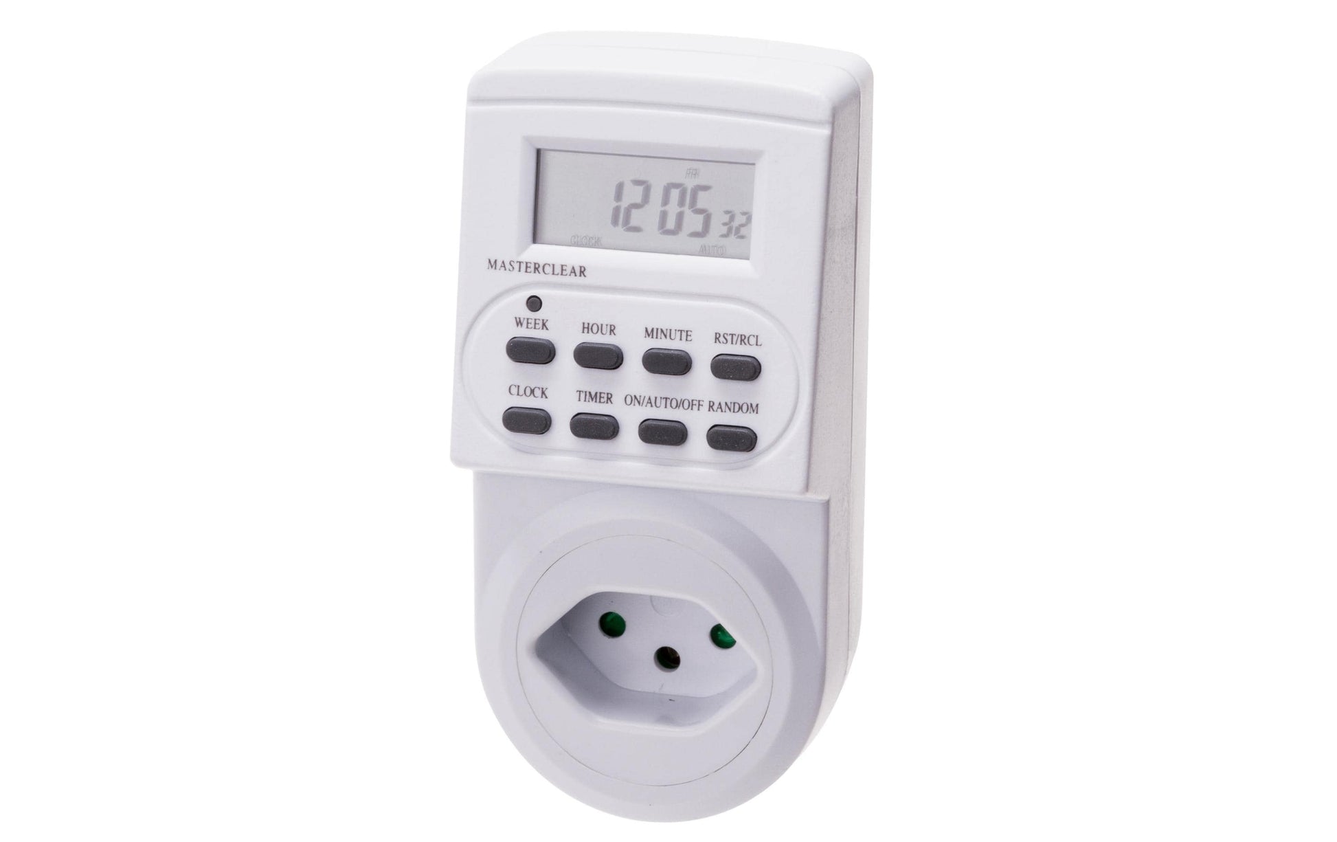 Max Hauri AG Max Hauri Zeitschaltuhr – Digital, Tages-/Wochen-Timer, 230 V/10 A, 8 Programme – Weiss – 128777