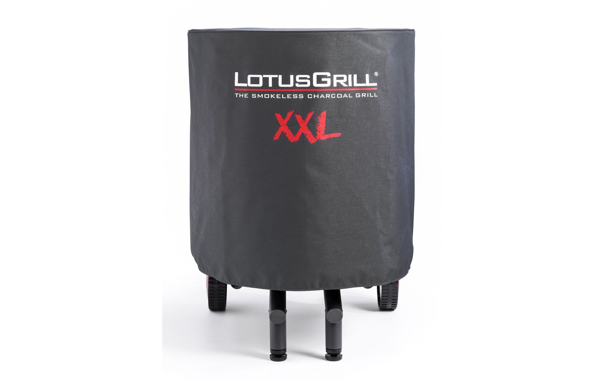 LotusGrill Abdeckhaube XXL lang – 68 × 68 × 96 cm, Polyester, Grau – für Grill