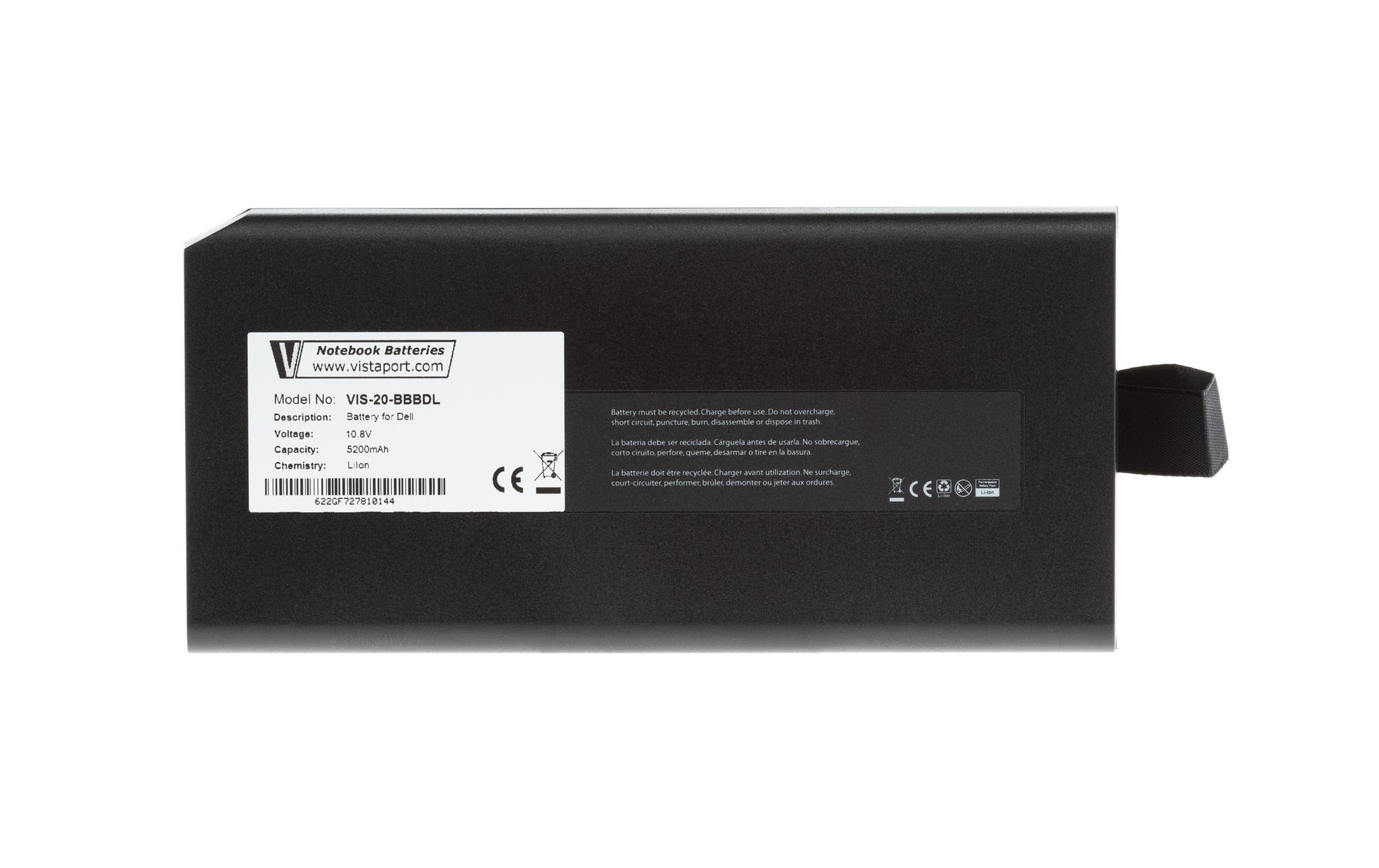 Vistaport Notebook-Akku – für Dell Latitude 5404/7404 – 56 Wh, 10,8 V – Schwarz