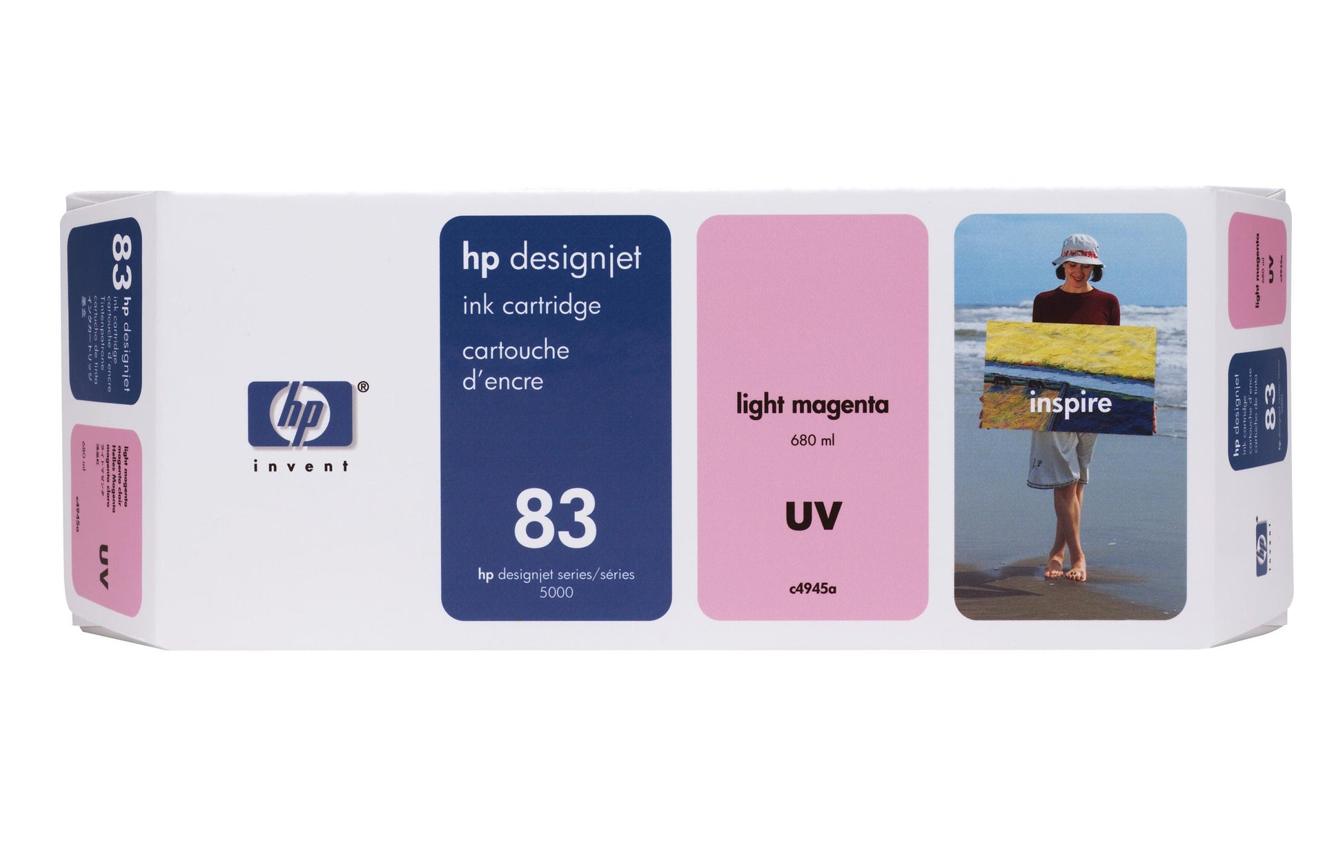 HP Tintenpatrone Nr. 83 (C4945A), Hellmagenta, 680 ml, Original – für Designjet 5500 MFP