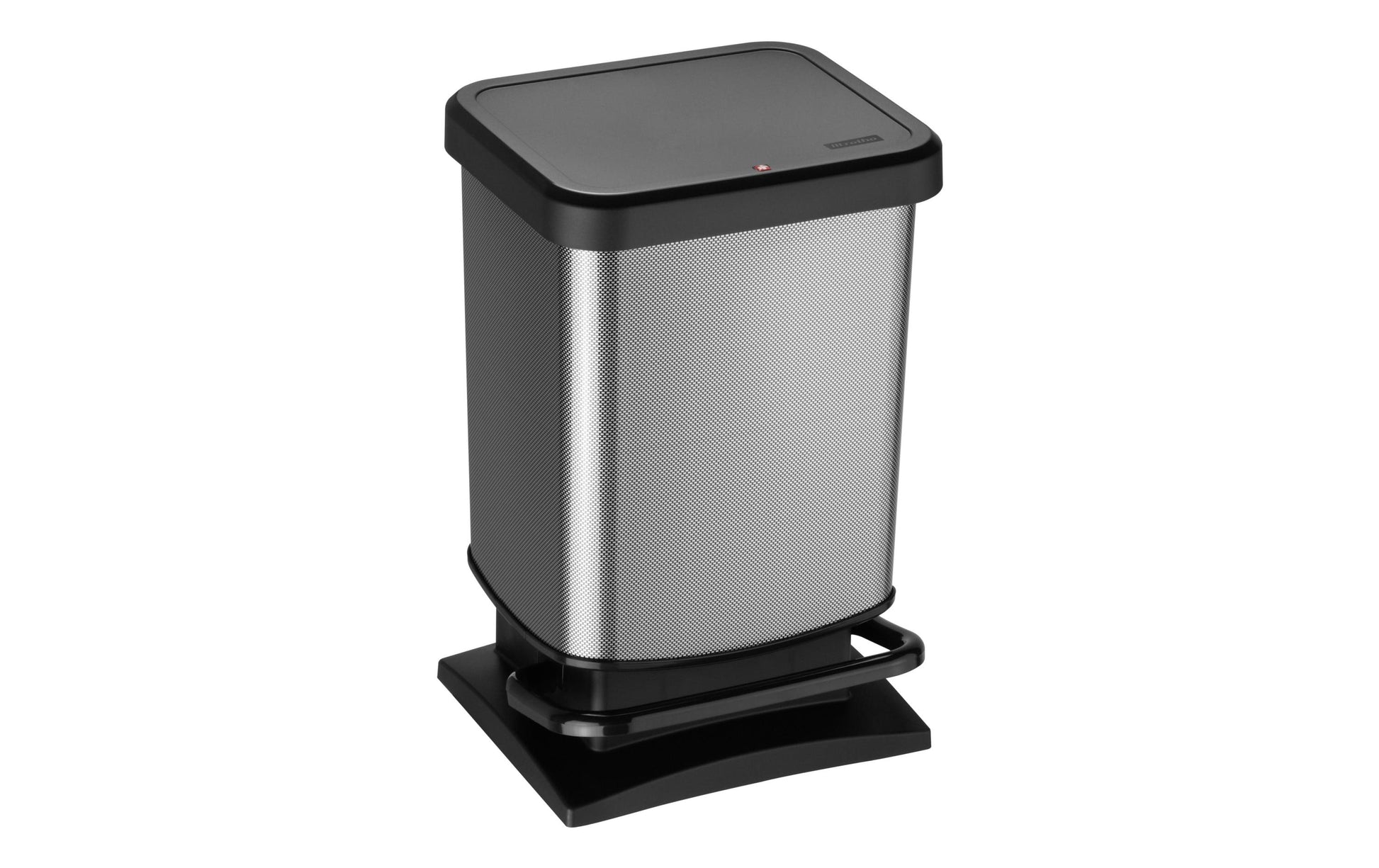 Rotho Papierkorb – 20 l – Recycling-Kunststoff, Silber – B × H × T 266 × 457 × 293 mm
