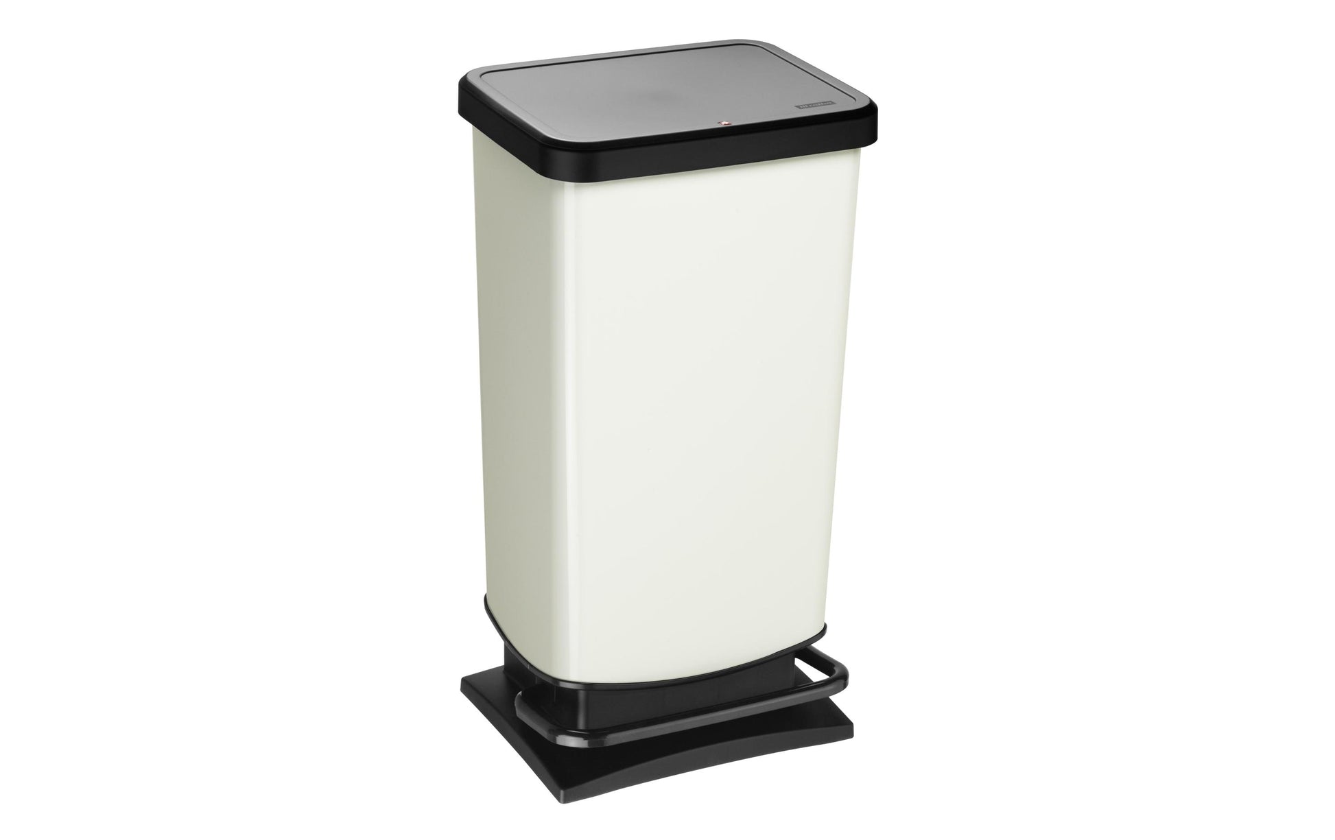 Rotho Abfallcontainer Paso – 40 l – mit Deckel – Kunststoff, Weiss – B × H × T 295 × 676 × 353 mm