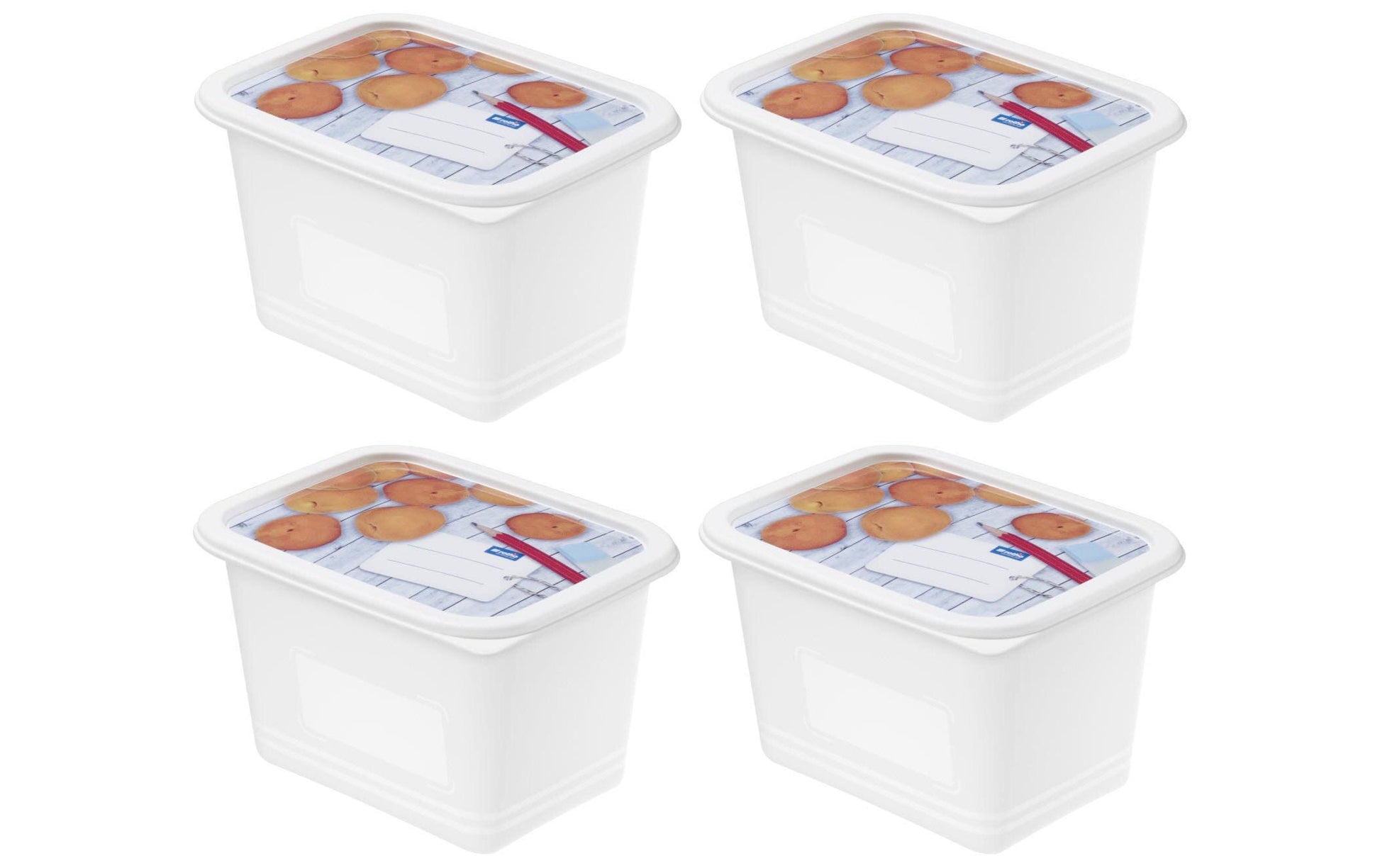 Rotho Vorratsdose 1 l, 15,7 × 11,8 × 15,5 cm, Polypropylen (PP), transparent, 4 Stk.