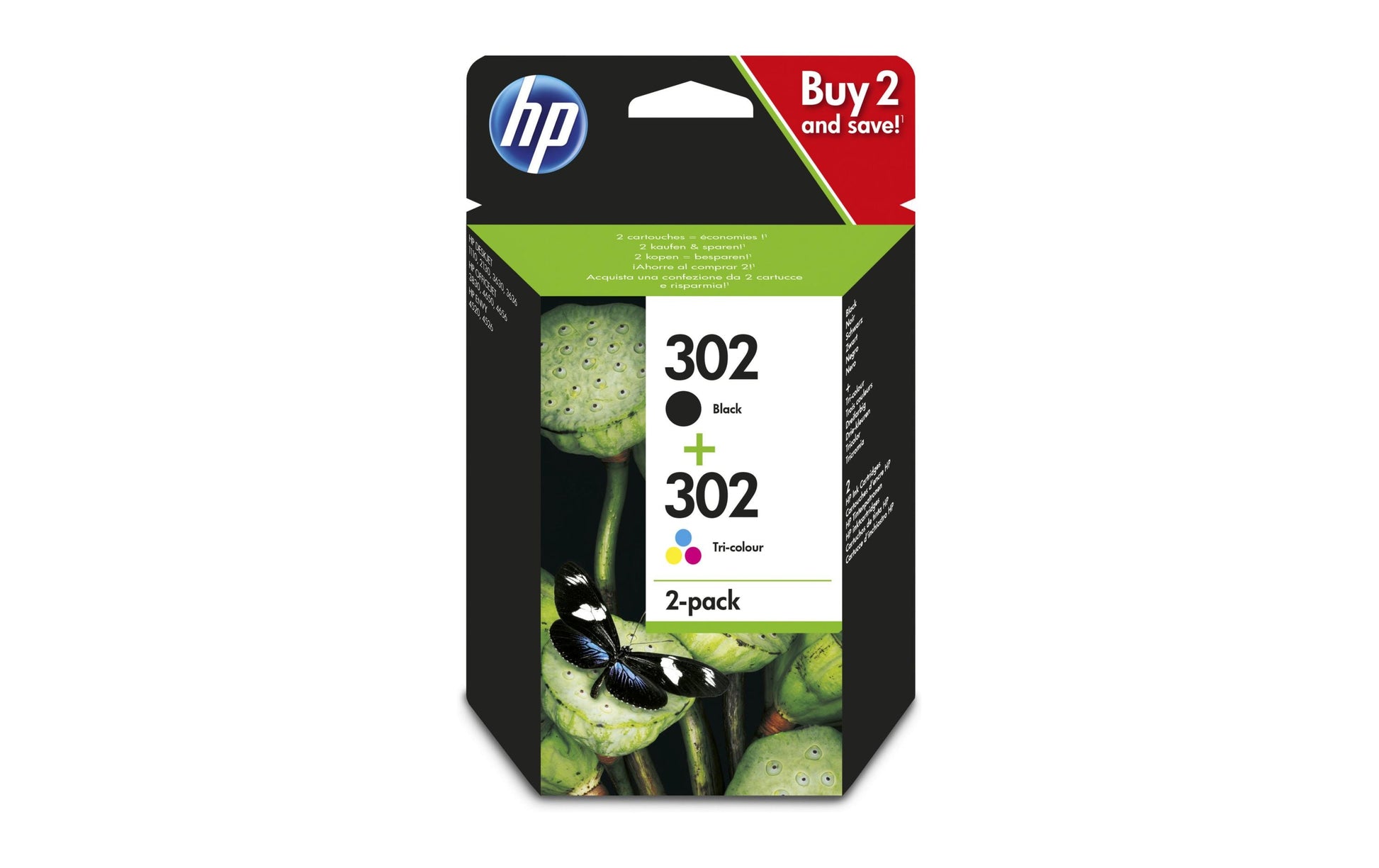 HP Tintenpatronen-Multipack 302, 2er-Pack – für DeskJet, ENVY, OfficeJet