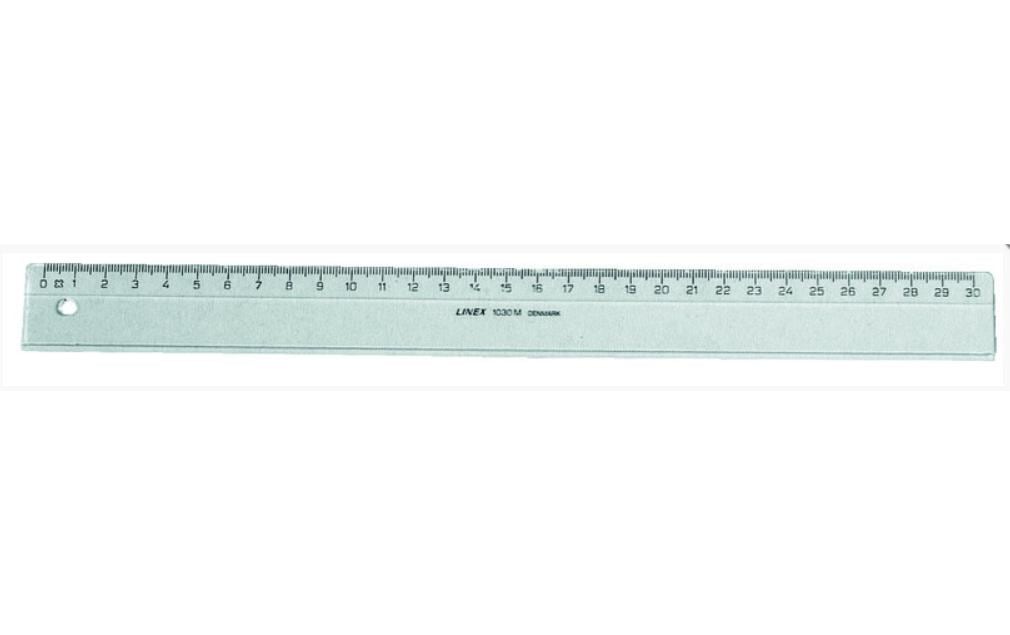Linex Wandtafel-Lineal 40 cm – Kunststoff, transparent, mit Facette, mit Tuschekante