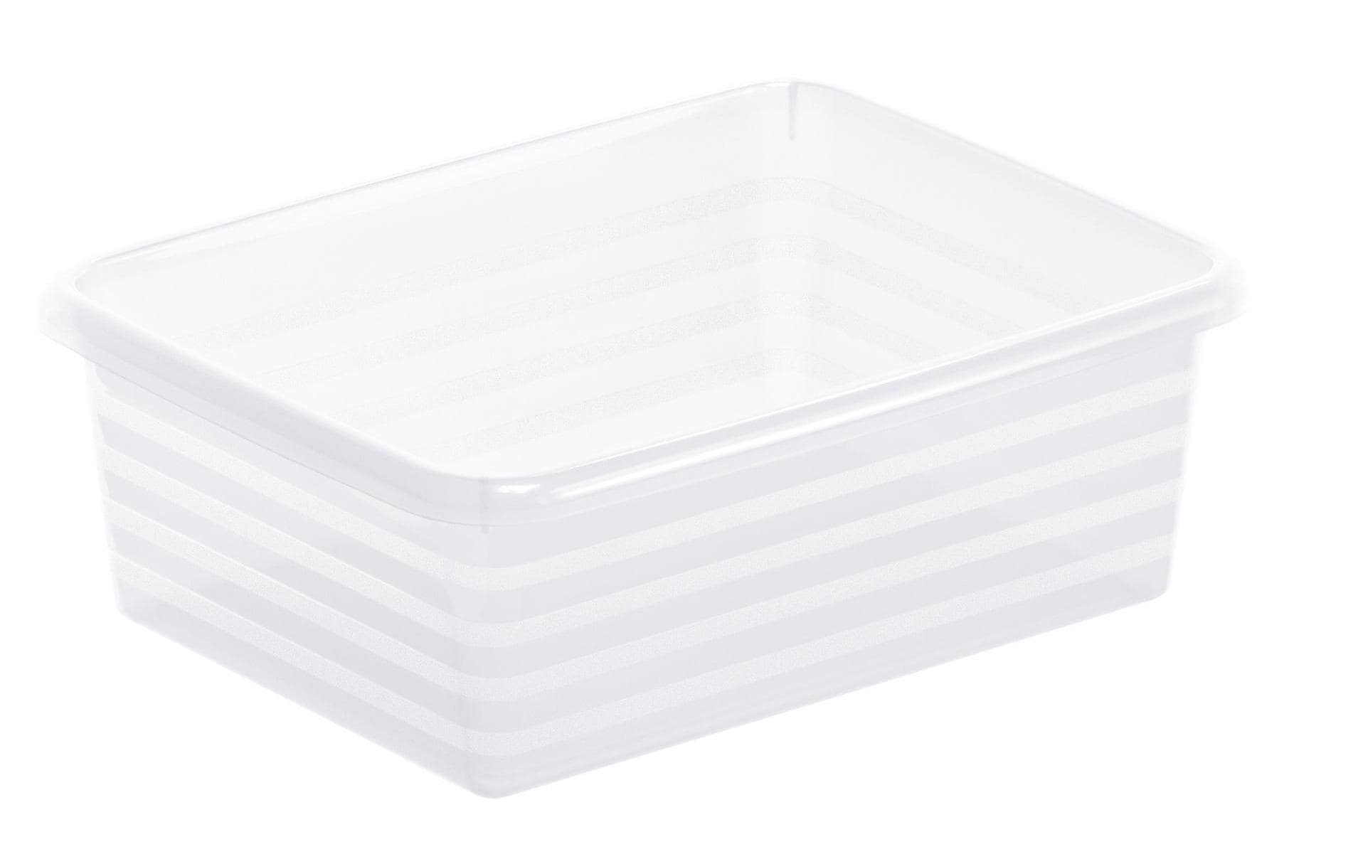 Rotho Formatkörbchen Linus – Kunststoff, Transparent, 19 × 6 × 14,5 cm