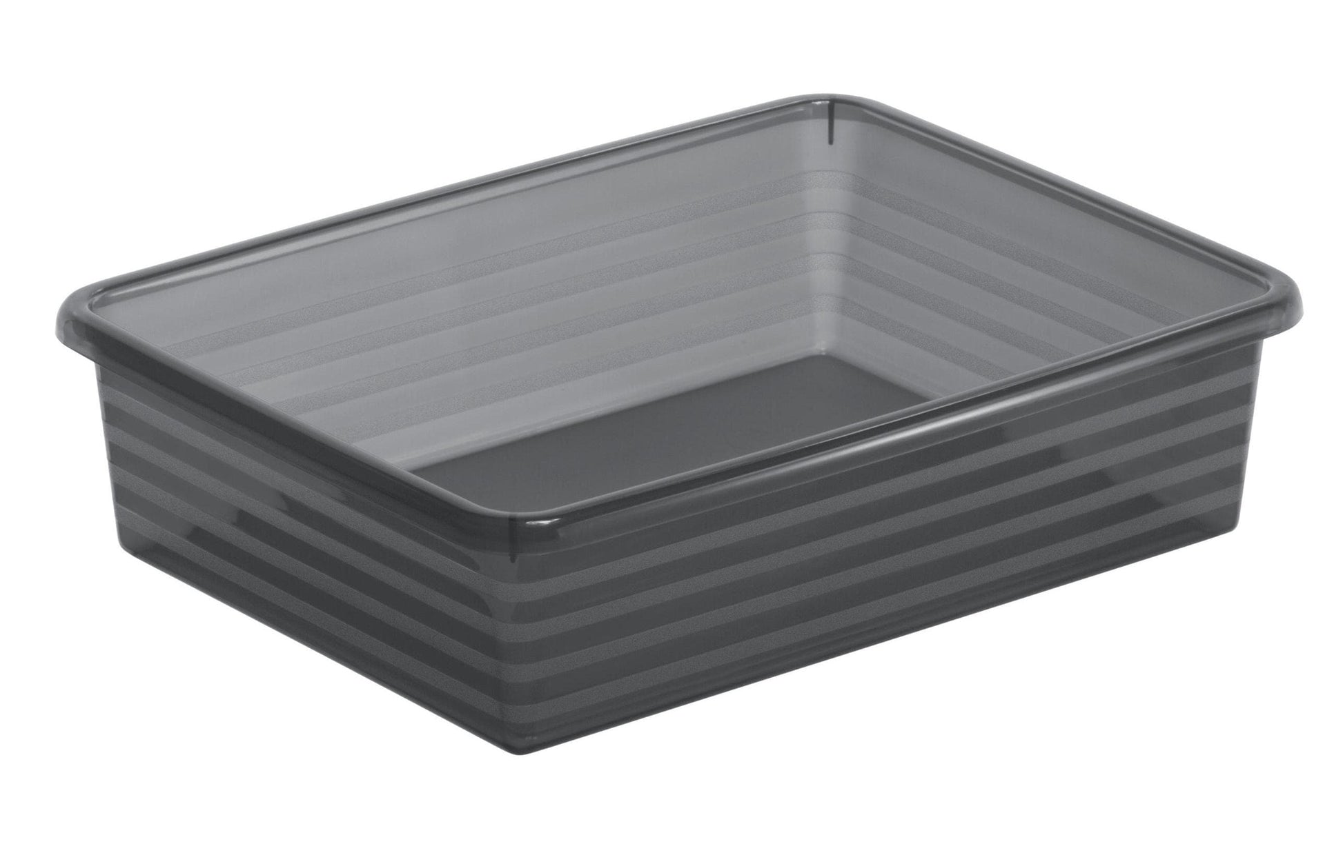 Rotho Formatkörbchen Linus – Kunststoff, Anthrazit, 25,5 × 6 × 19,5 cm