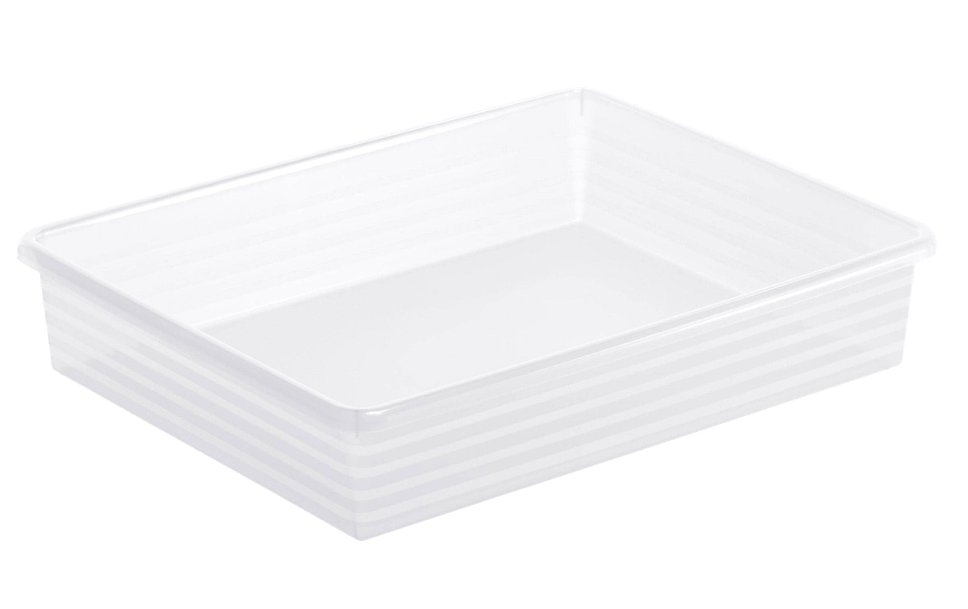Rotho Formatkörbchen Linus – Kunststoff, transparent, 34,5 × 6 × 27 cm