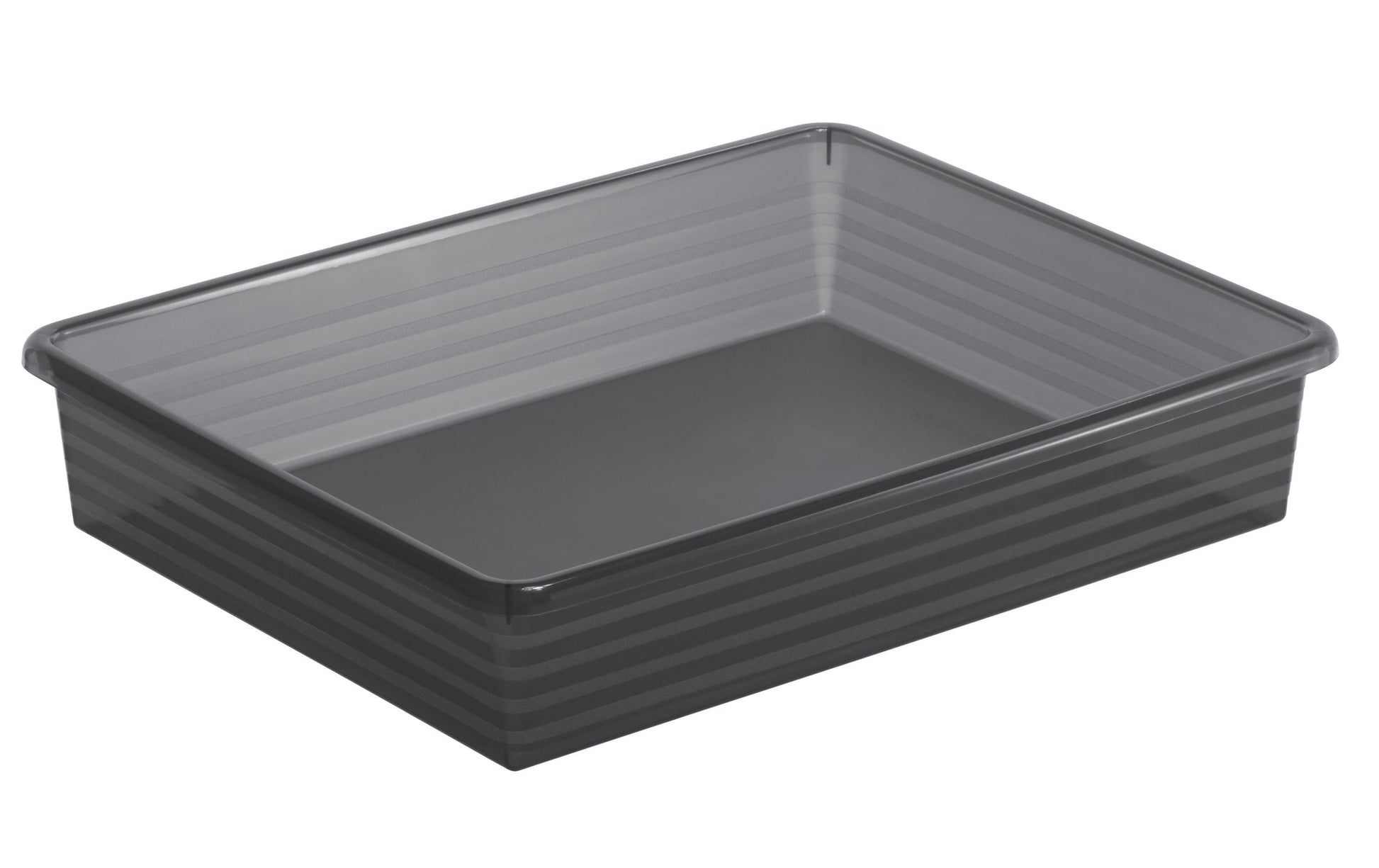 Rotho Formatkörbchen Linus – Kunststoff, Anthrazit, 34,5 × 6 × 27 cm – 1er-Pack