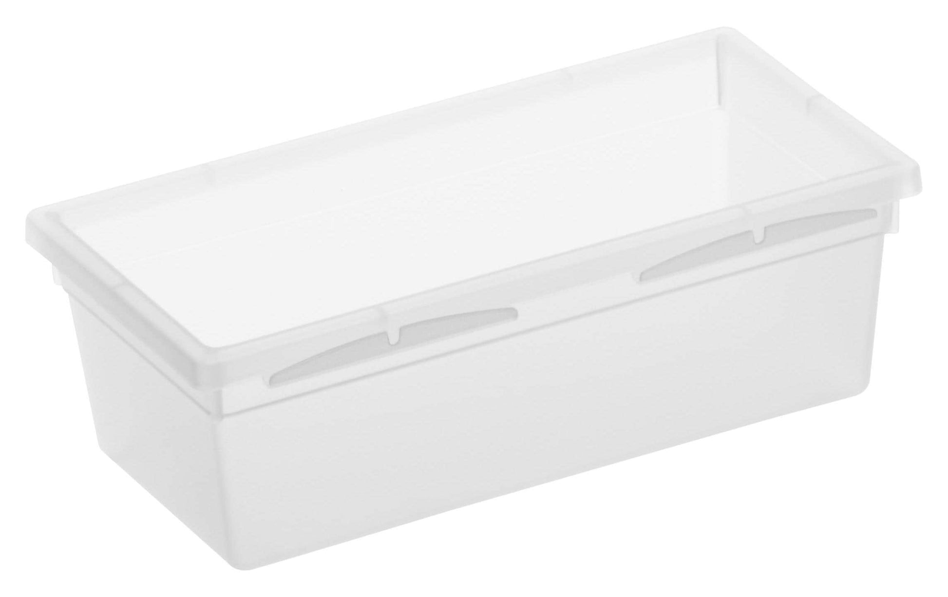 Rotho Ordnungssystem Basic – Kunststoff, transparent, 15 × 5 × 8 cm – 1er-Pack